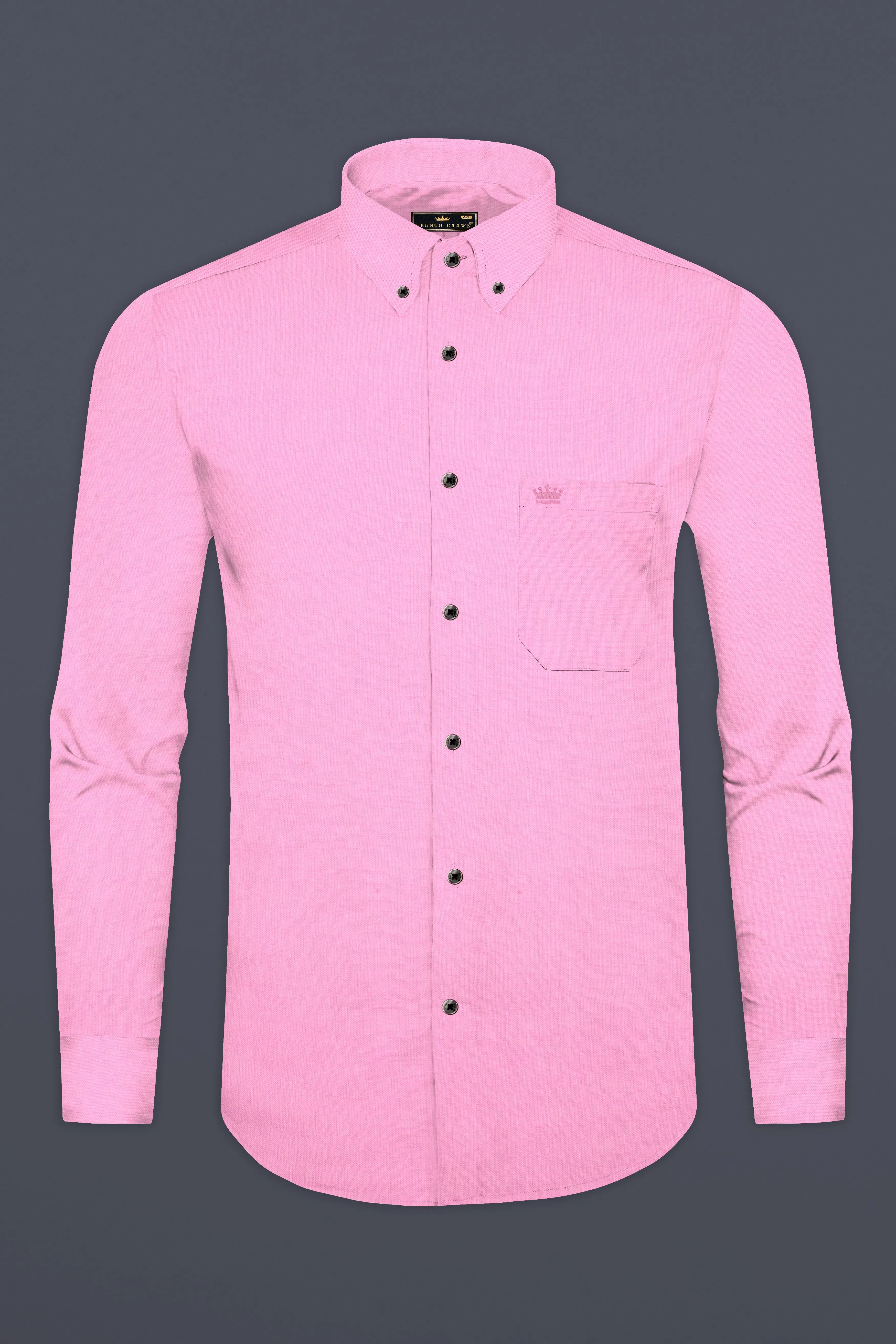 Can Can Pink Luxurious Linen Shirt sold by French Crown product image thumbnail 4