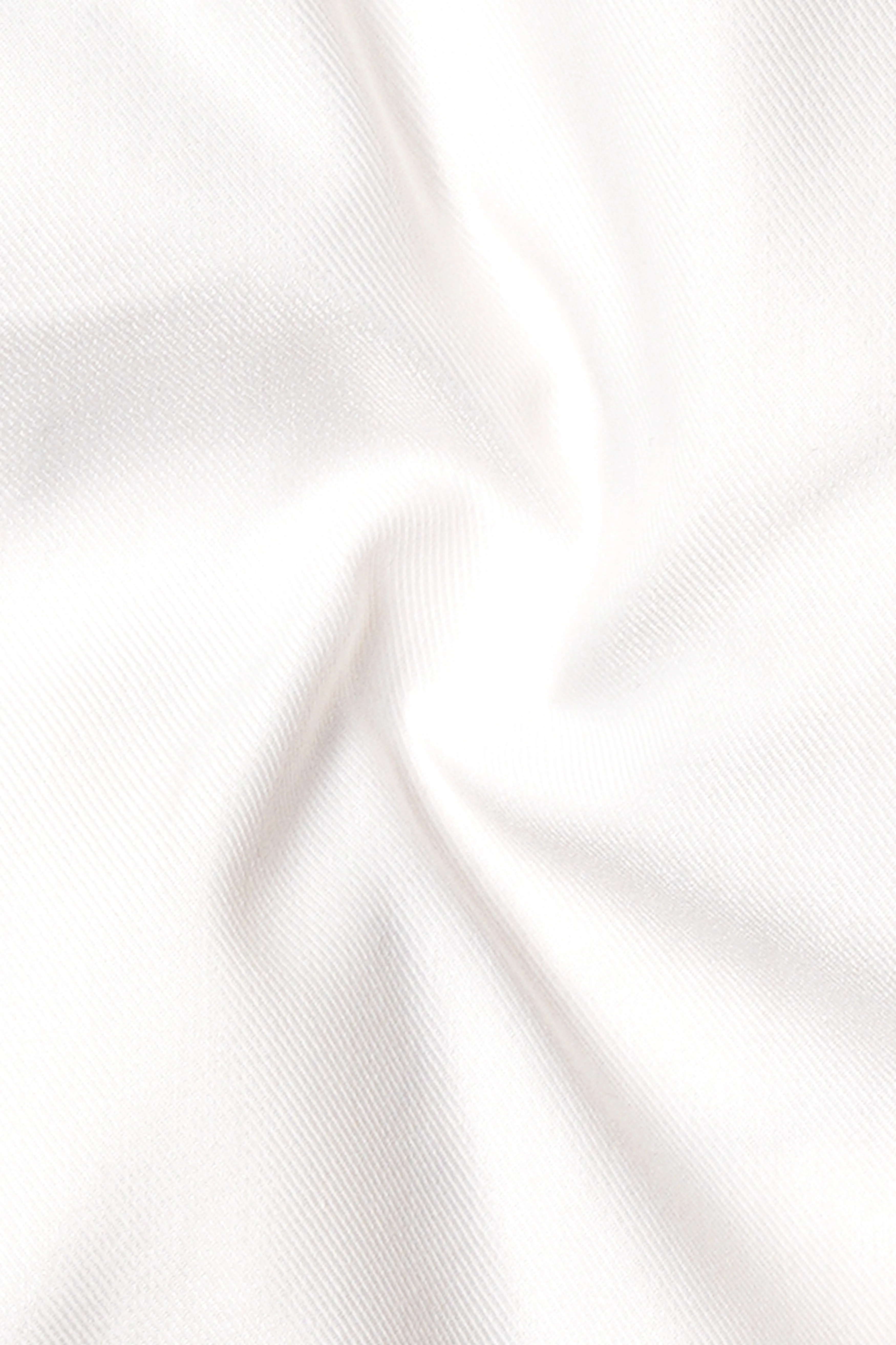 Glacial-Wisp White Solid Twill Premium Cotton Dress Shirt sold by French Crown product image thumbnail 2