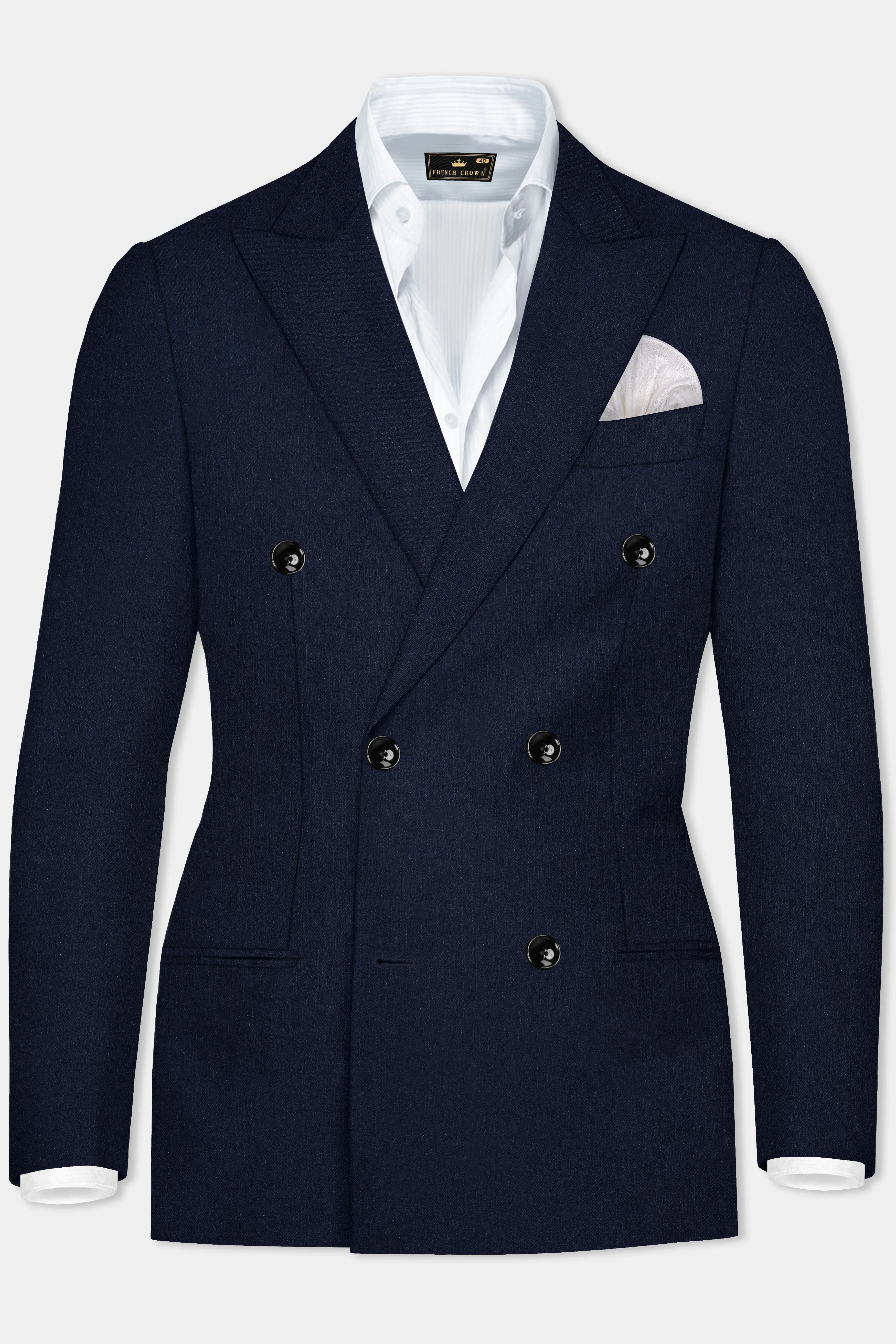 Mirage Blue Double Breasted Blazer sold by French Crown product image thumbnail 2