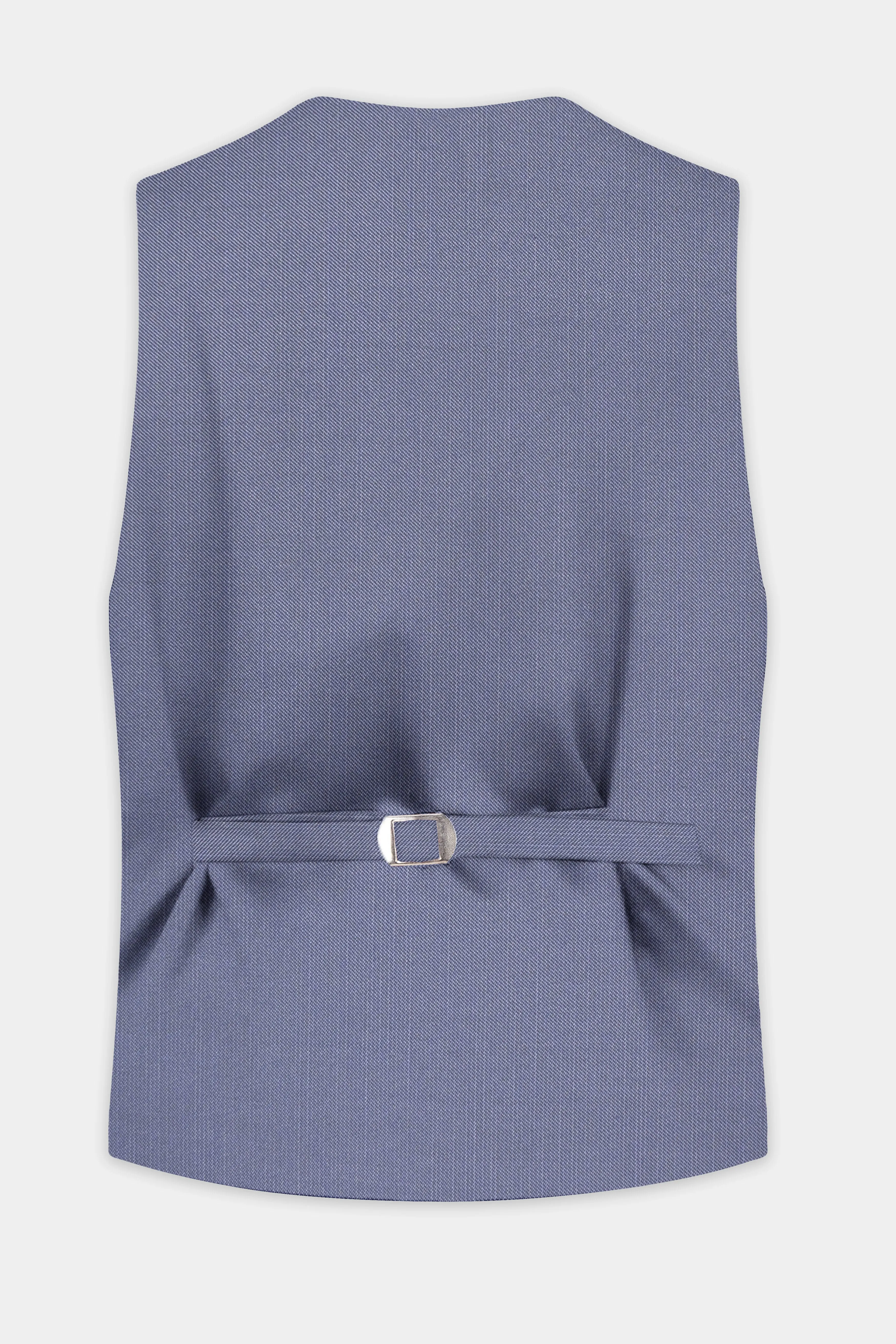 Zenith-Comet Gray Solid Wool Rich Slight Stretch Waistcoat sold by French Crown product image thumbnail 4