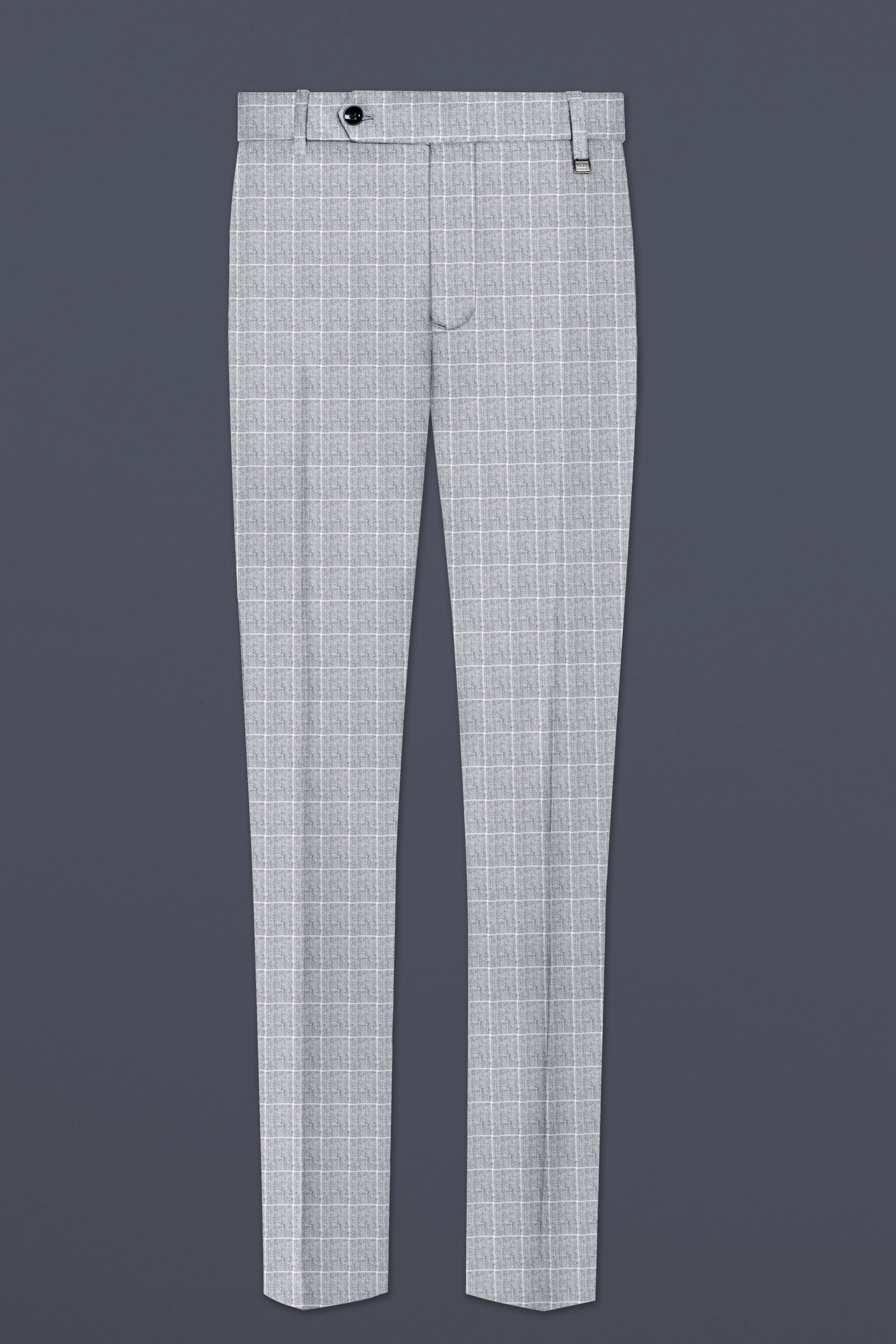 Heritage-Nobel Gray Plaid Wool Rich Stretchable Waistband Pant sold by French Crown product image thumbnail 2