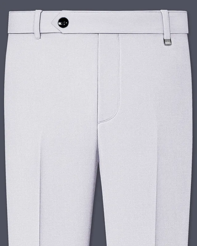 Aristo-Alto Gray Luxurious Linen Stretchable Waistband Pant sold by French Crown