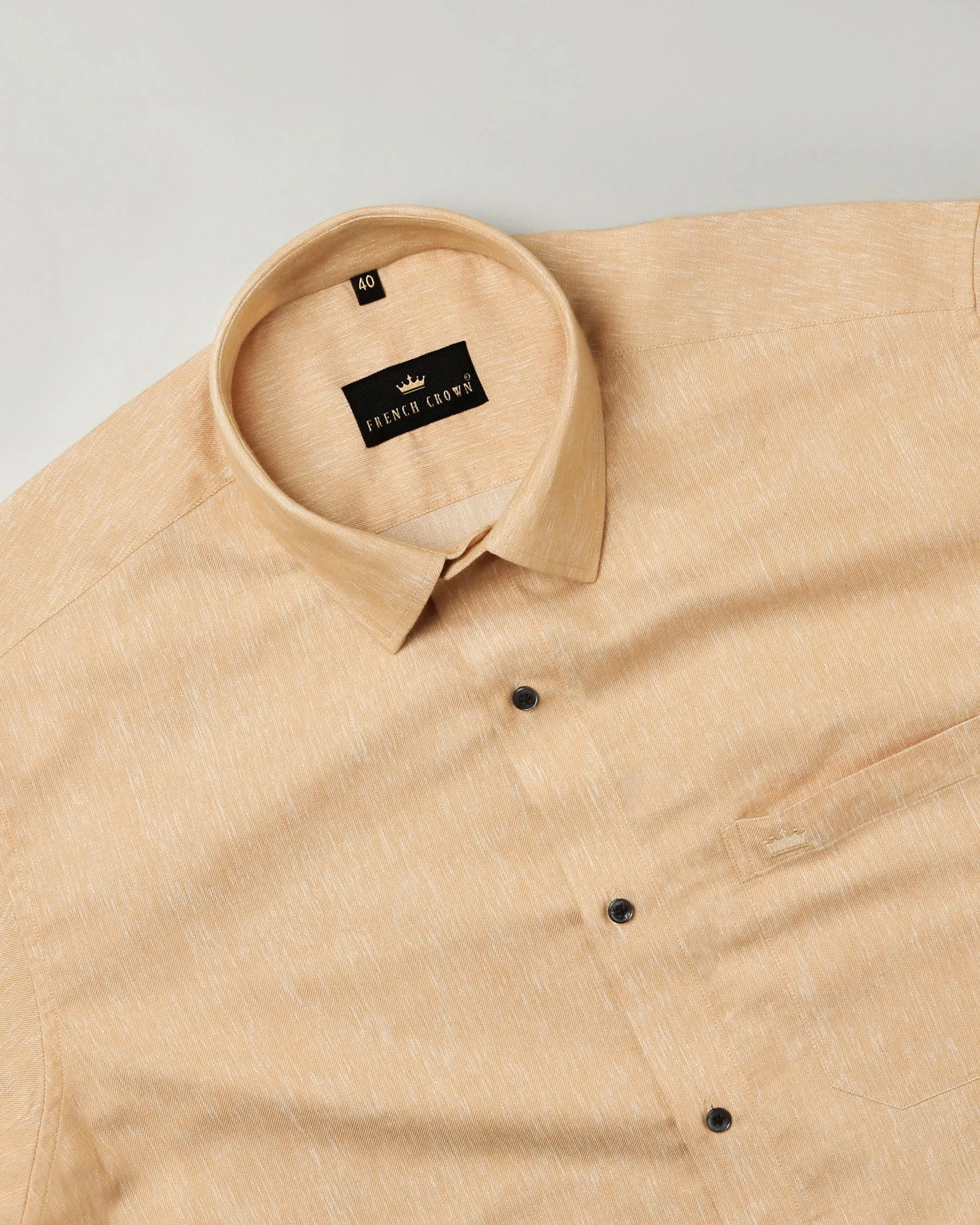 Brown Rain Textured Oxford Shirt sold by French Crown product image thumbnail 4