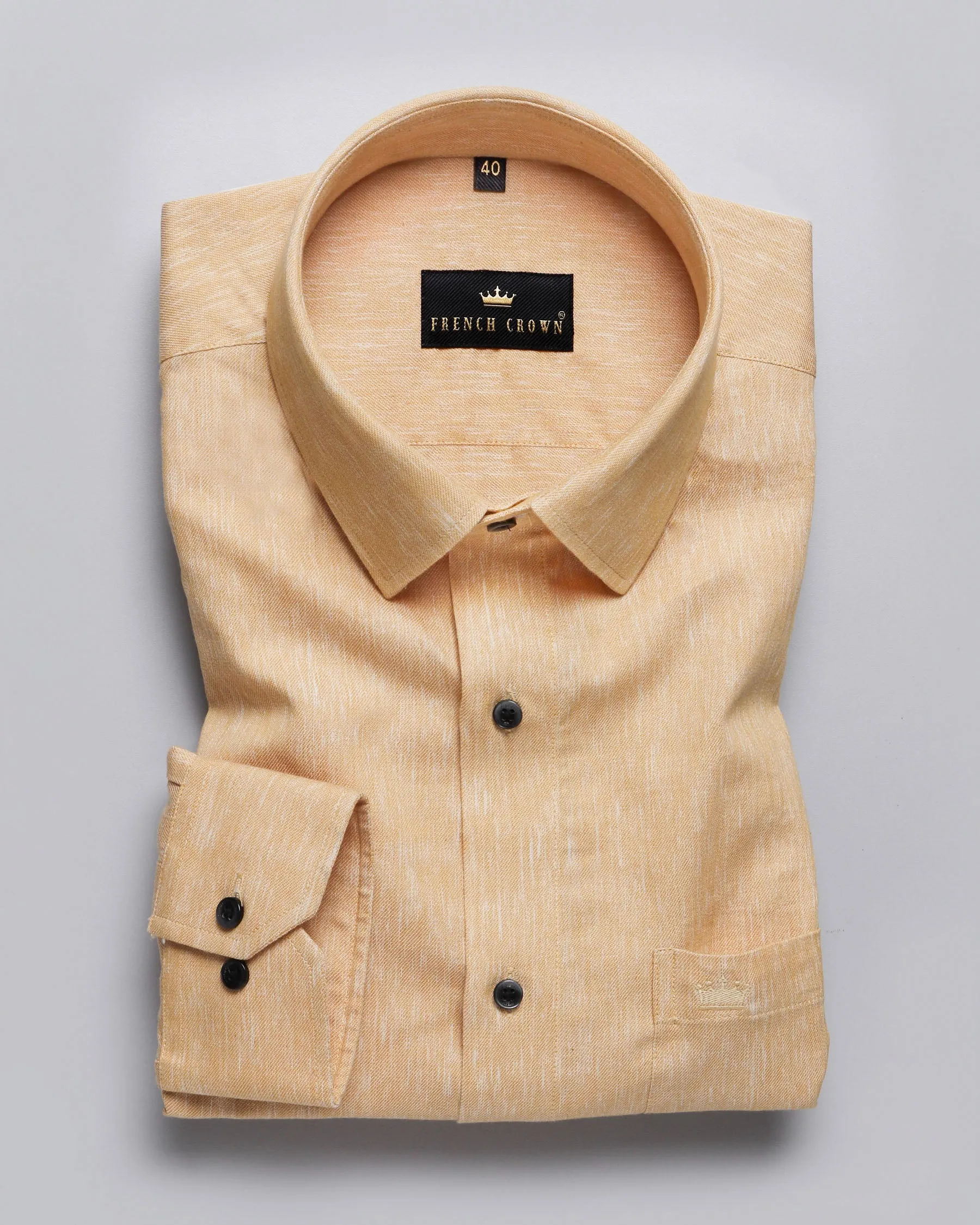 Brown Rain Textured Oxford Shirt sold by French Crown product image thumbnail 3