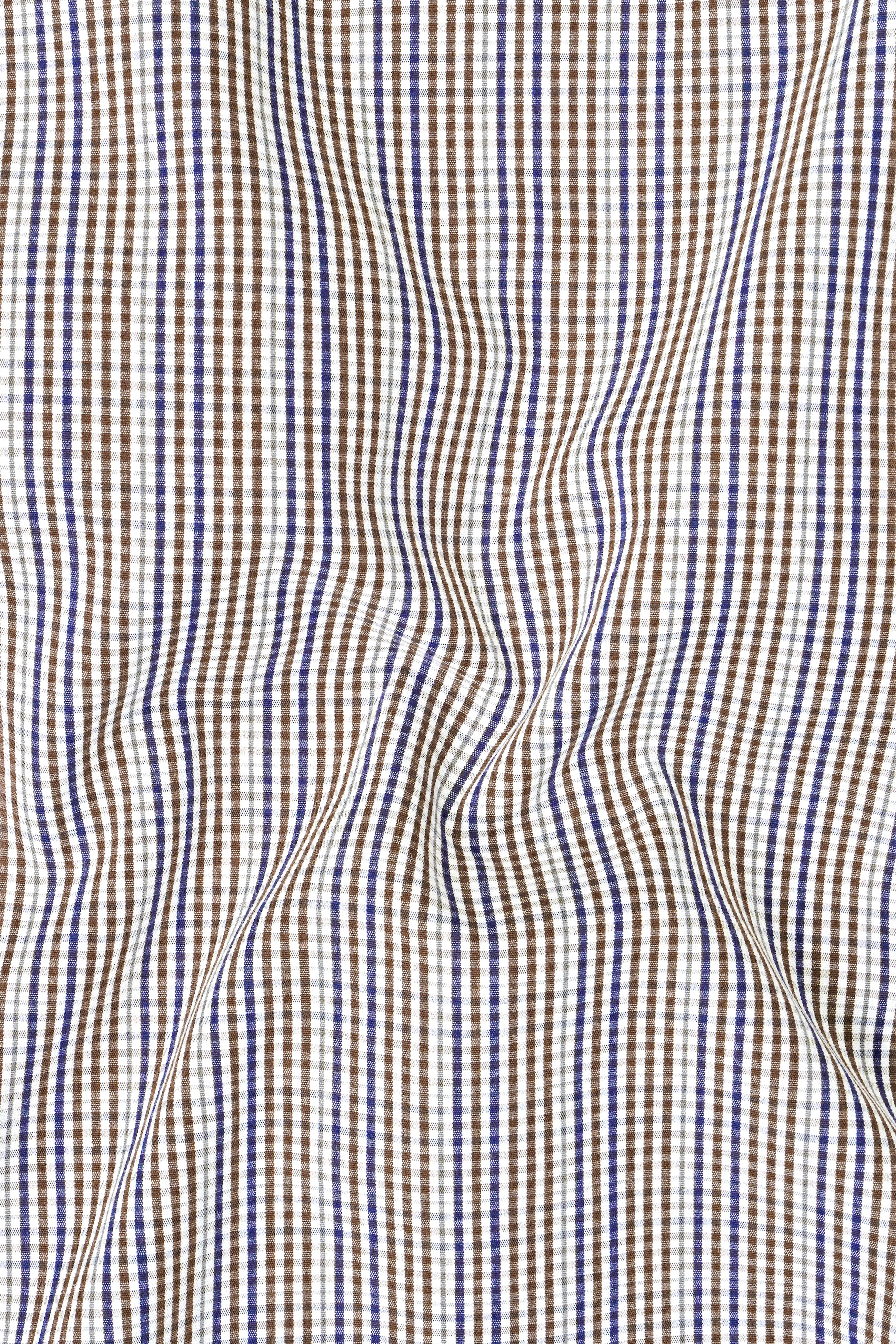 Taupe Brown And Twilight Purple Printed Premium Giza Cotton Shirt sold by French Crown product image thumbnail 2