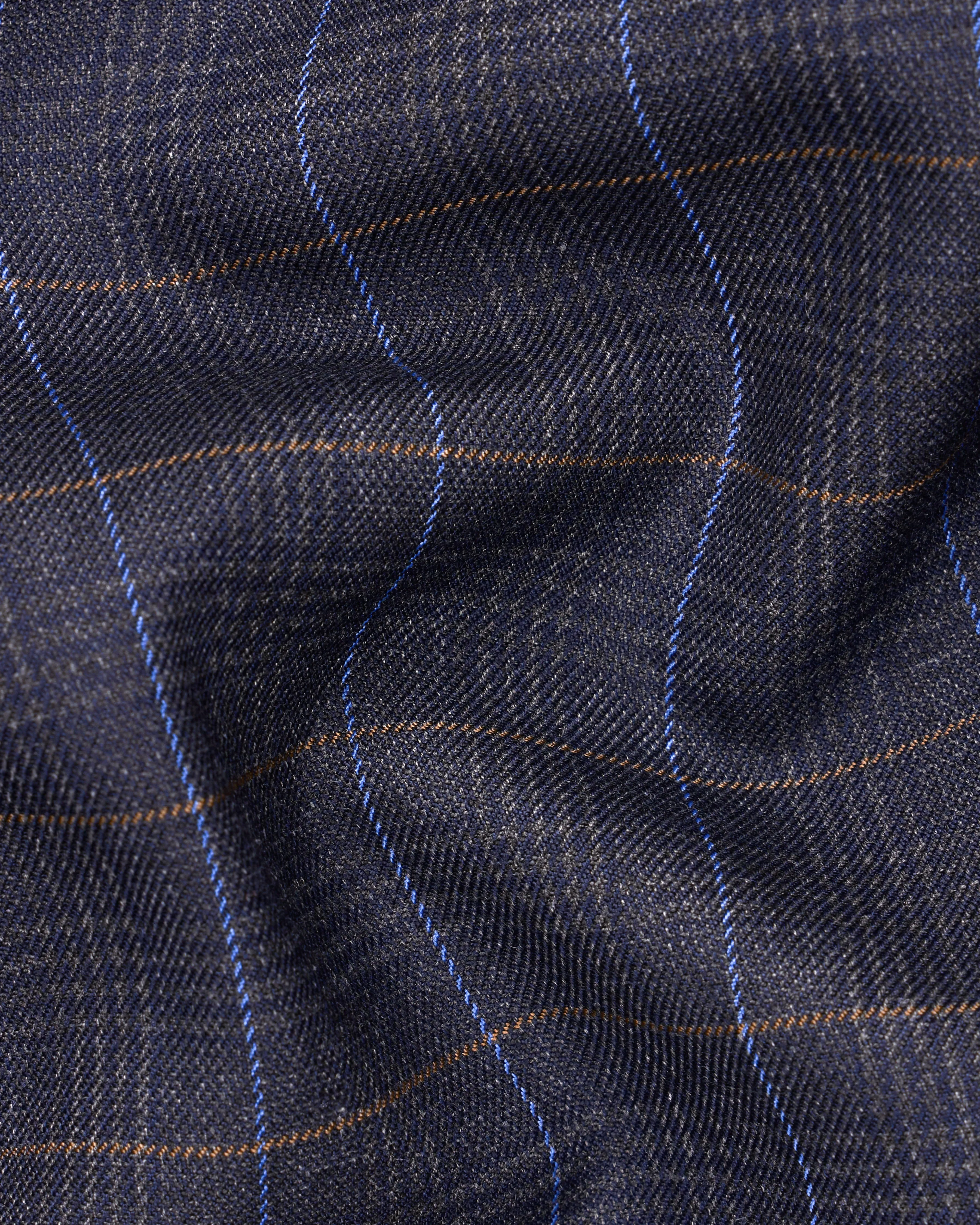 Iridium Gray Windowpane Waistcoat sold by French Crown product image thumbnail 3