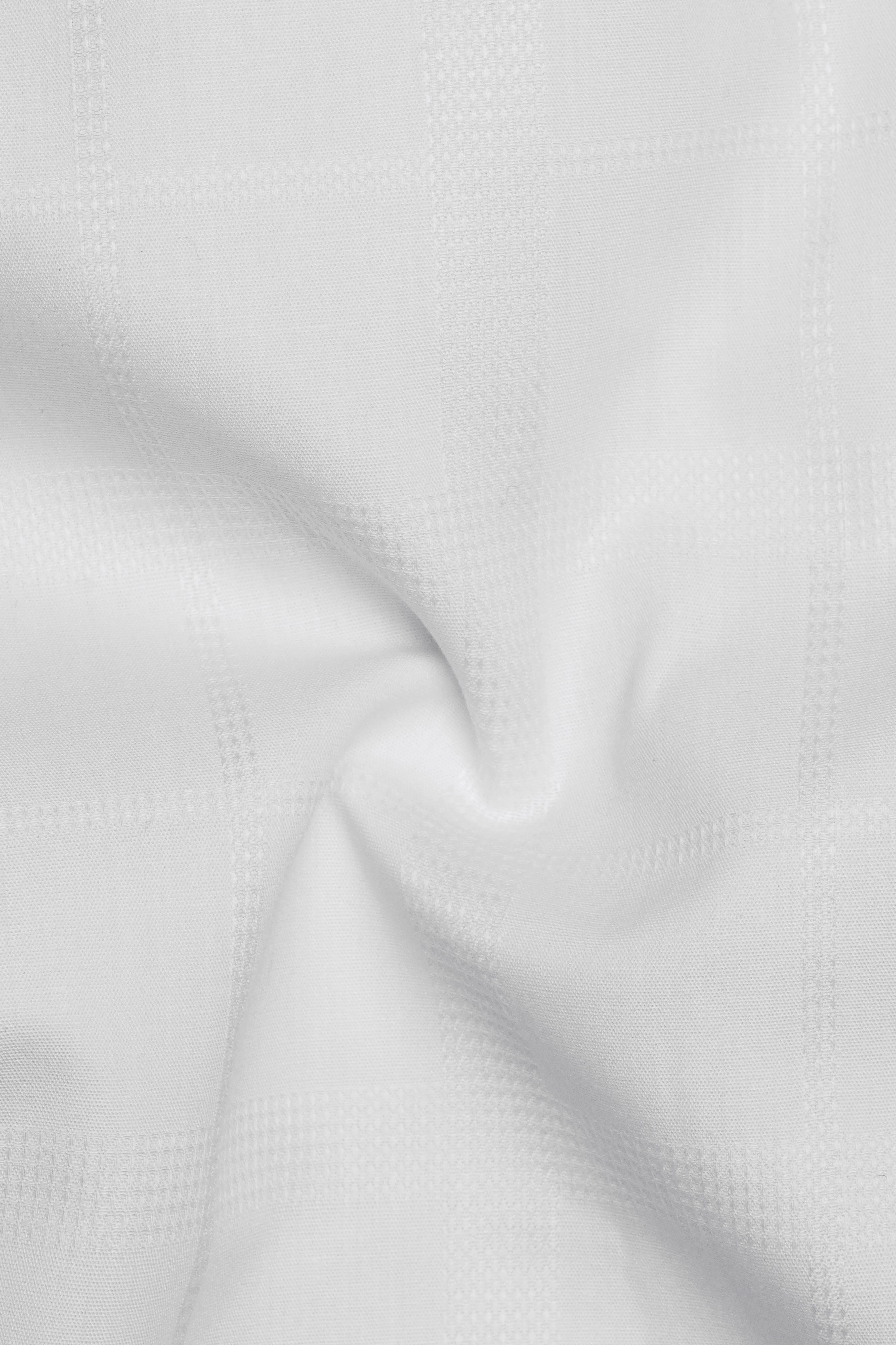 Ivovira-Bright White Dobby Textured Premium Giza Cotton Cut Away Dress Shirt sold by French Crown product image thumbnail 3