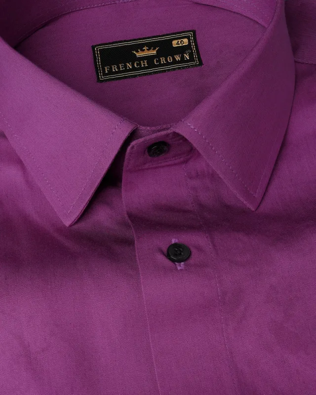 Byzantium Purple Premium Cotton shirt sold by French Crown