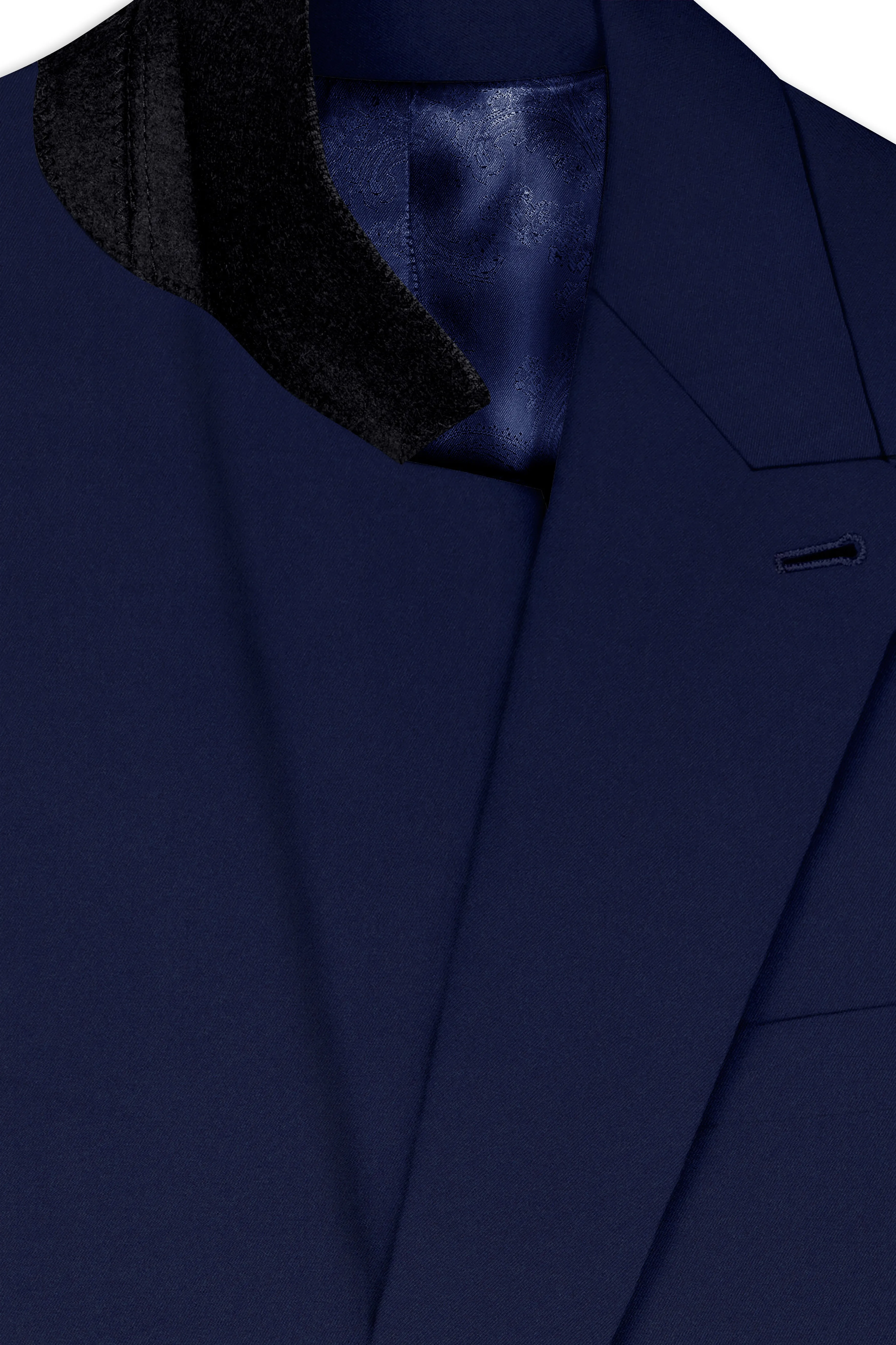 Flyvire-Firefly Blue Wool Rich Double Breasted Stretchable traveler Blazer sold by French Crown product image thumbnail 5