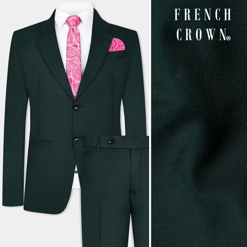 Timber Green Wool Rich Single Breasted Suit sold by French Crown