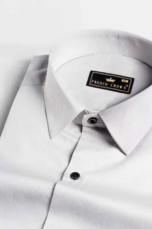 Gainsboro Gray Subtle Sheen Super Soft Premium Cotton Shirt sold by French Crown