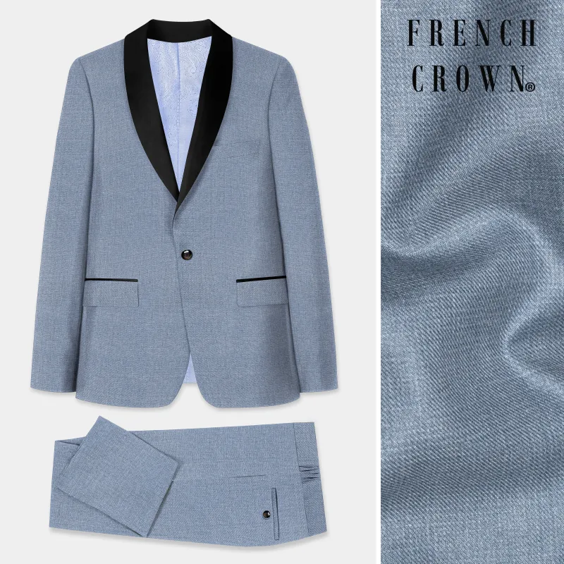 Bluish Wool Rich Tuxedo Suit sold by French Crown