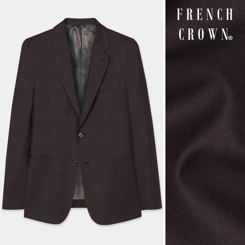 Birch Brown Wool Rich Blazer sold by French Crown