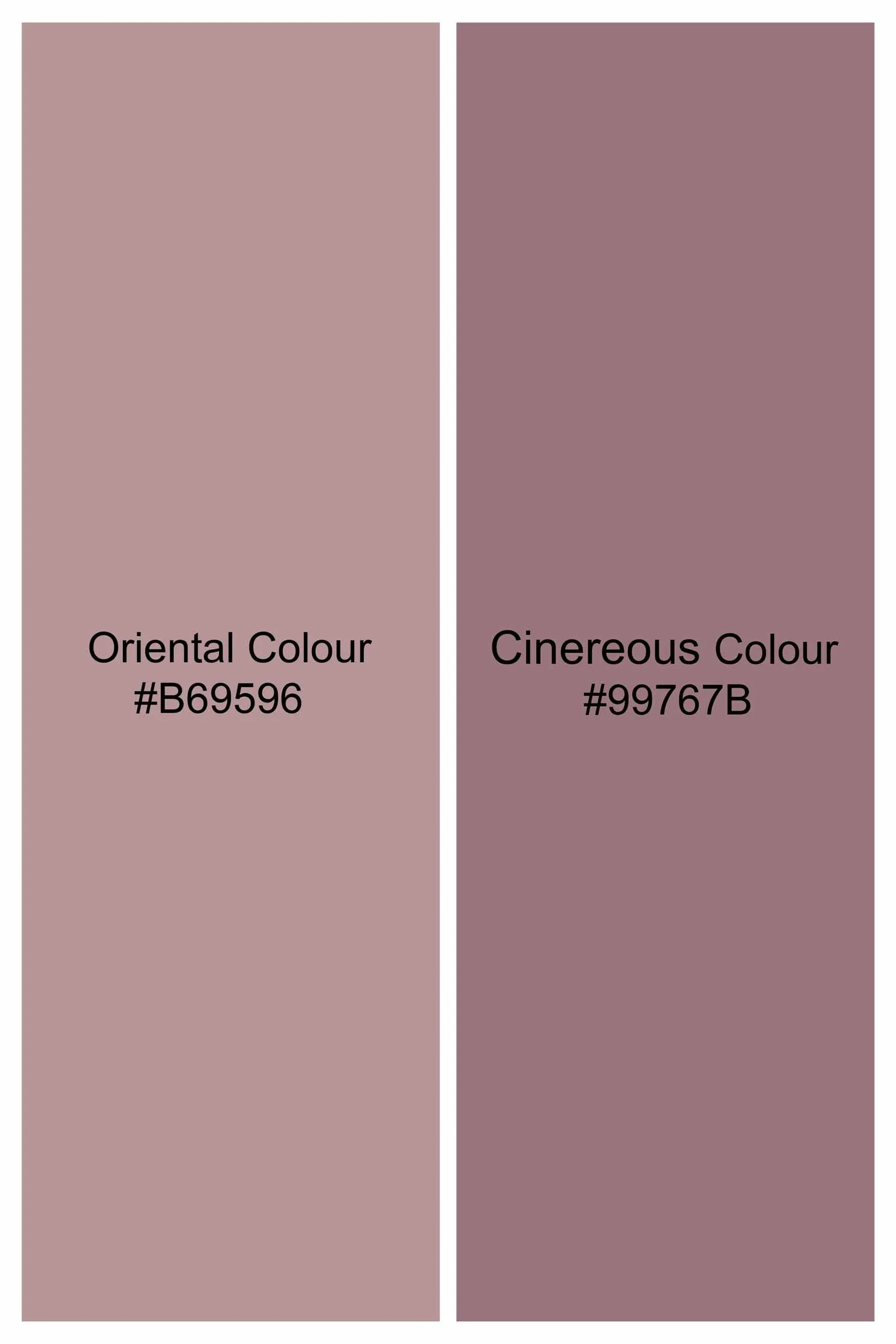 Oriental Lavender Thick Striped Dobby Textured Premium Giza Cotton Shirt sold by French Crown product image thumbnail 5