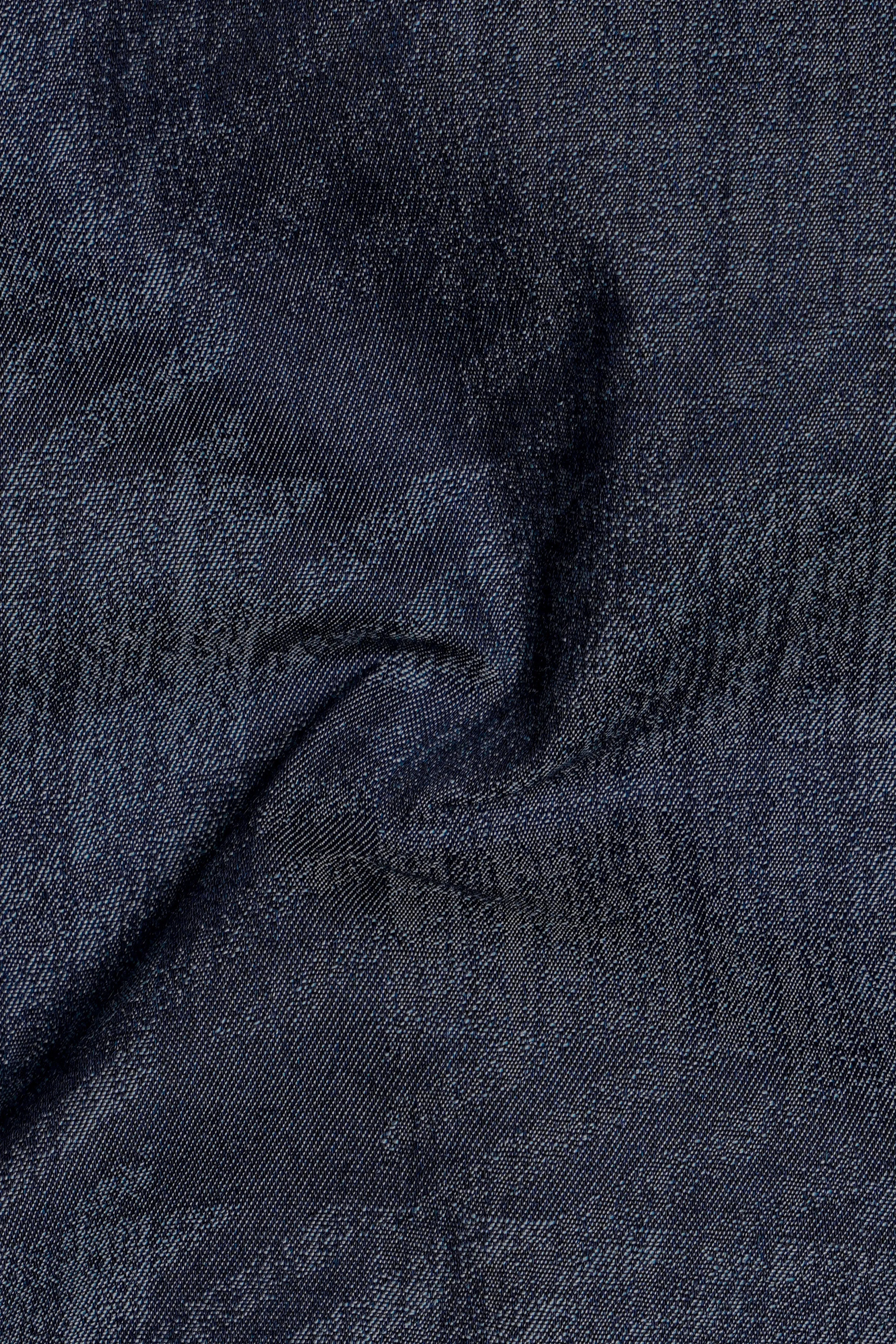 Diagris-Ebony Clay Denim Blue Diagonal Striped Super Soft Premium Cotton Casual Shirt sold by French Crown product image thumbnail 3