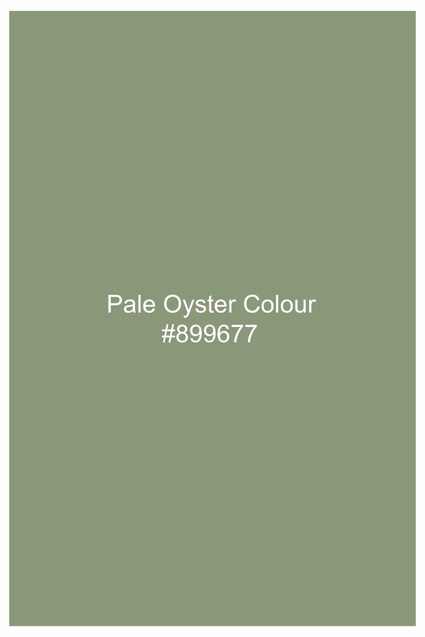 Pale Oyster Green Subtle Sheen Super Soft Premium Cotton Shirt sold by French Crown product image thumbnail 5