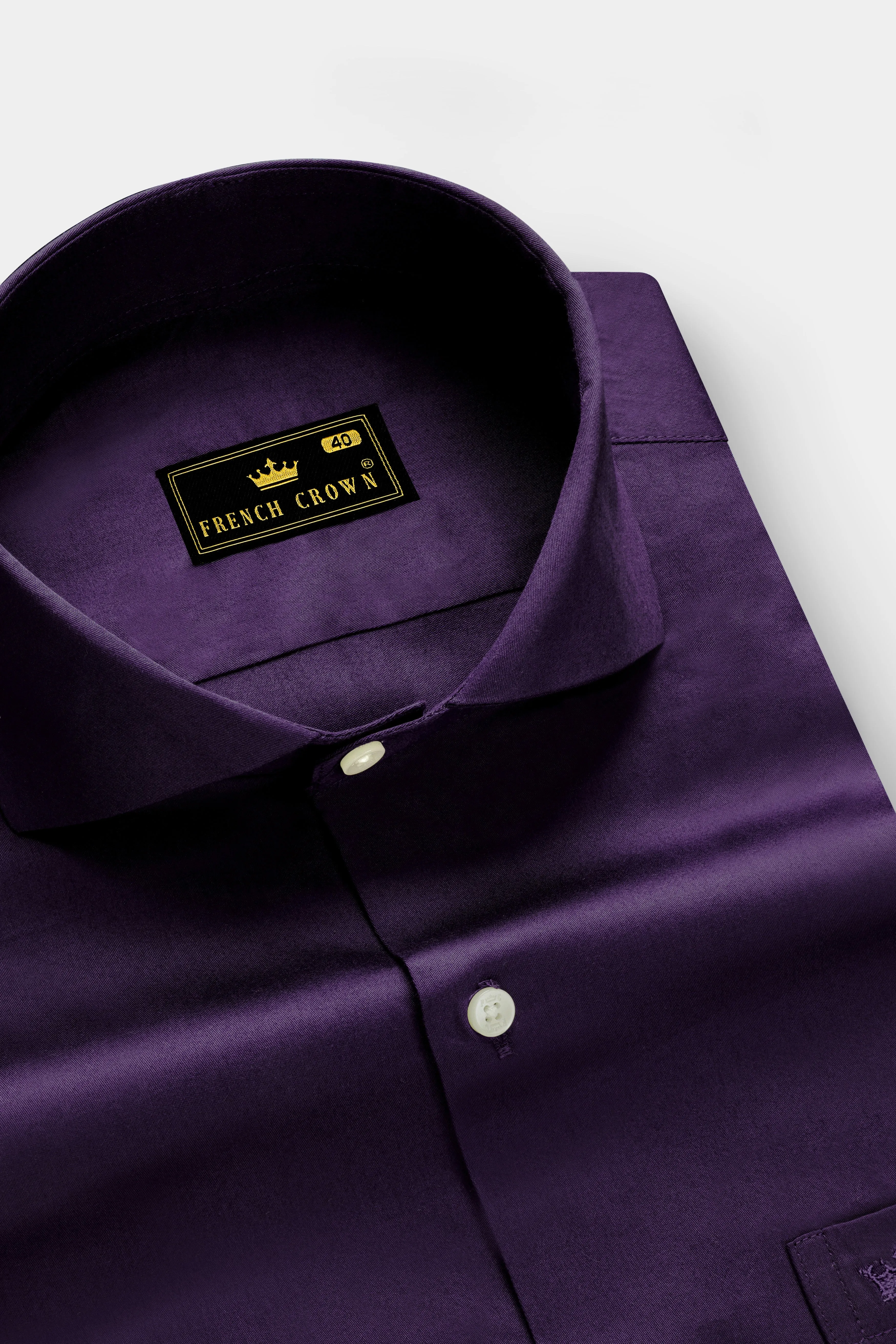 Violet-Grape Purple Super Soft Premium Cotton Dress Shirt sold by French Crown product image thumbnail 2