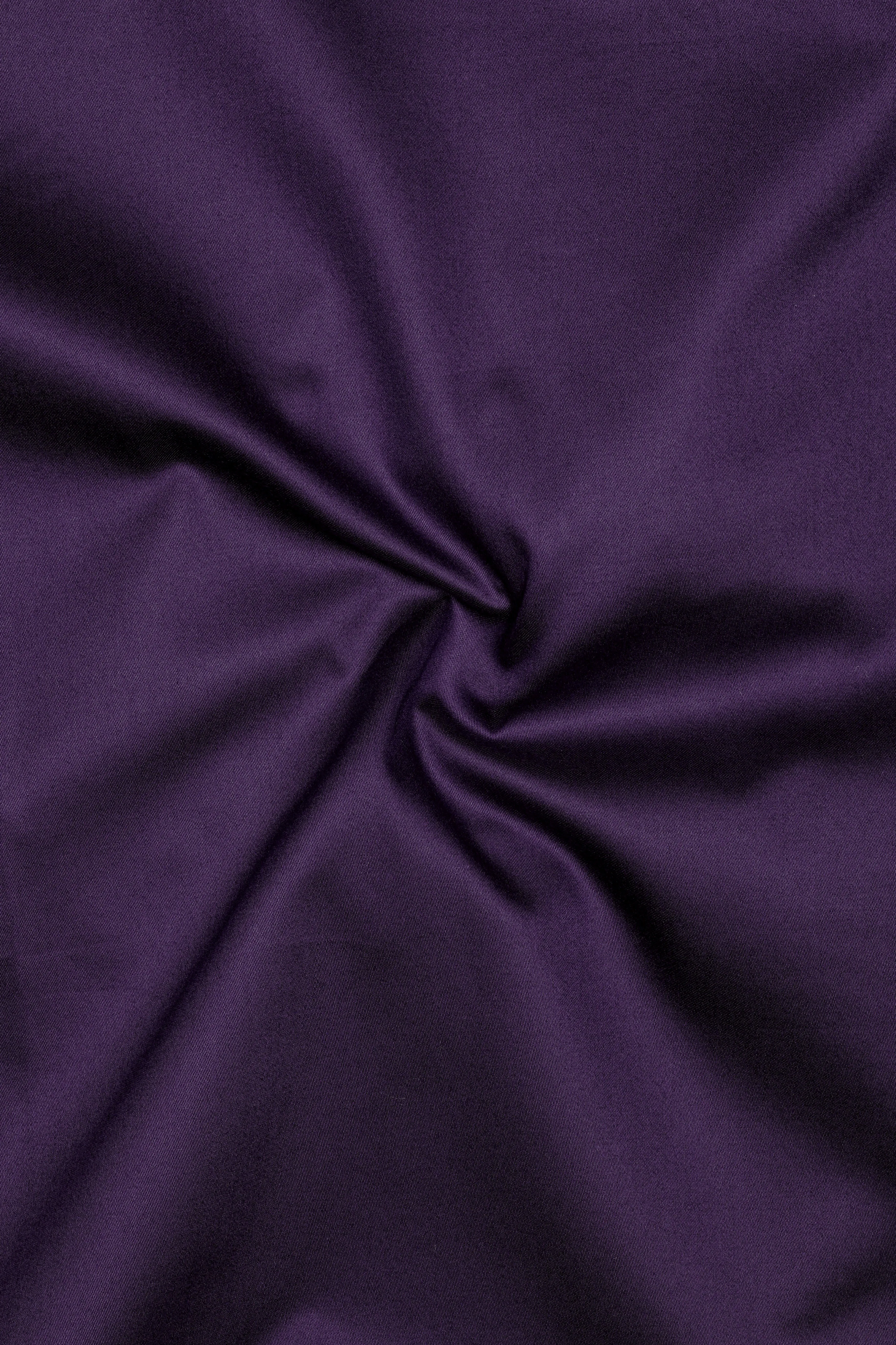 Violet-Grape Purple Super Soft Premium Cotton Dress Shirt sold by French Crown product image thumbnail 3