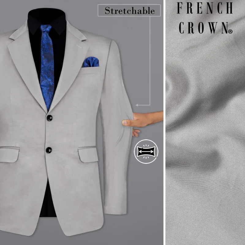 Martini Gray Stretchable Premium Cotton traveler Blazer sold by French Crown