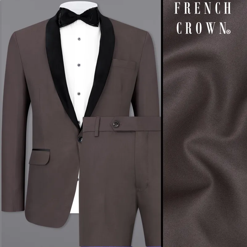 Coffee Brown Tuxedo Suit made by French Crown
