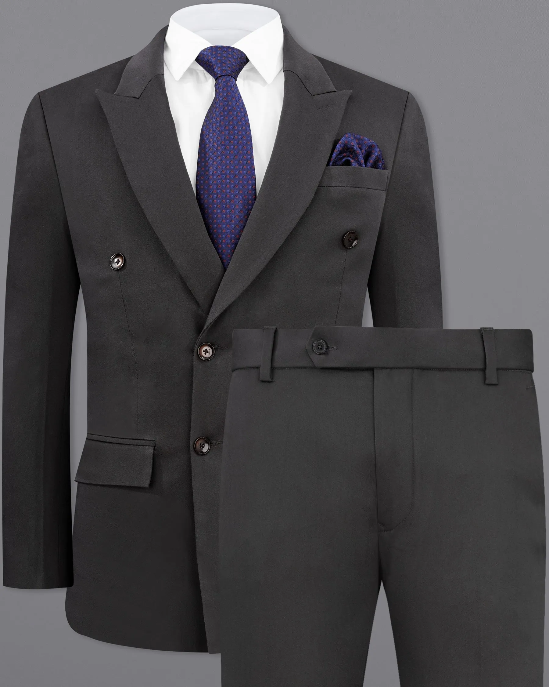 Piano Gray Premium Cotton Suit sold by French Crown product image thumbnail 2