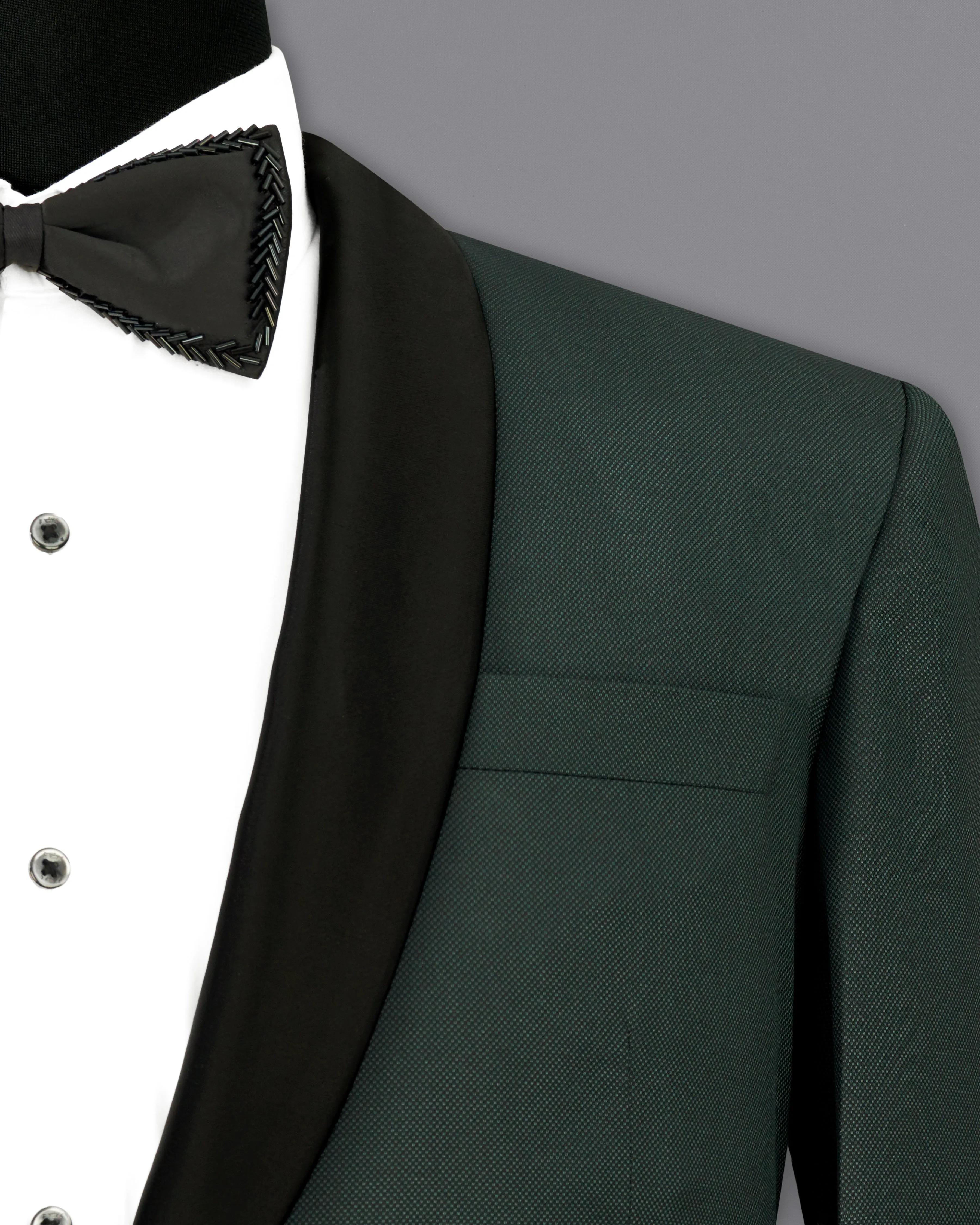 Heavy Metal Green Tuxedo Blazer sold by French Crown product image thumbnail 5