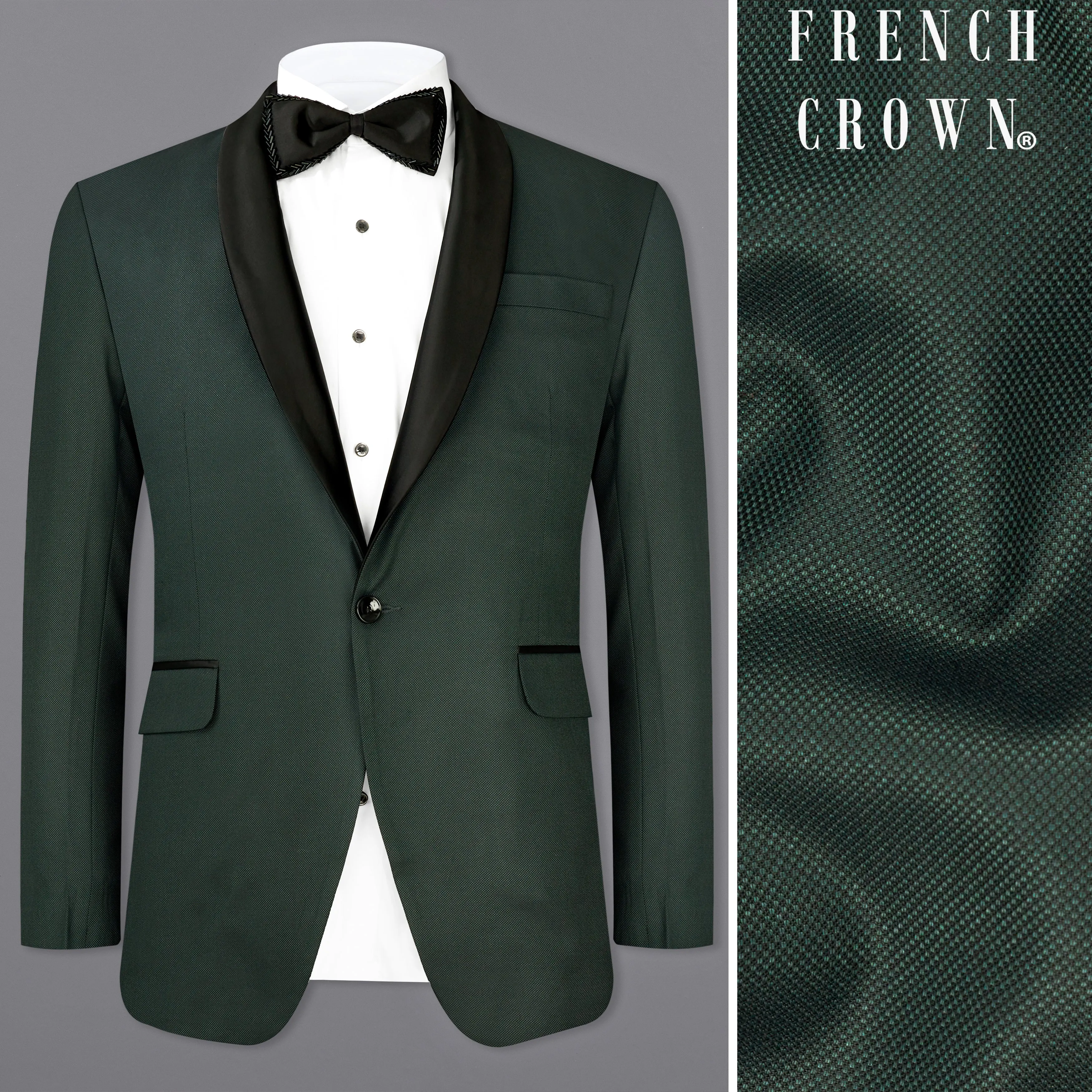 Heavy Metal Green Tuxedo Blazer sold by French Crown