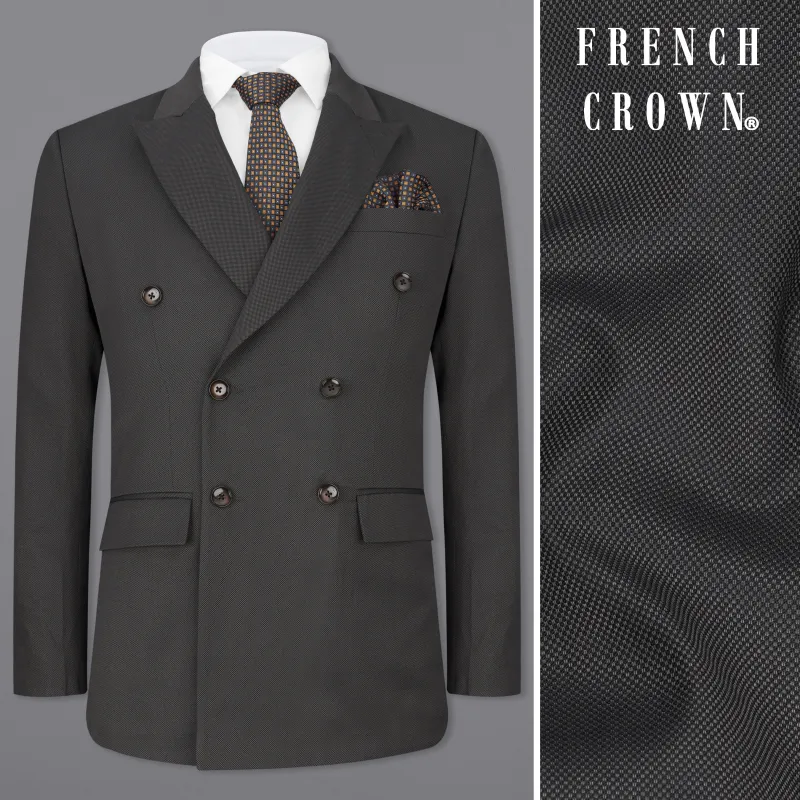 Fuscous Grey Double Breasted Blazer sold by French Crown