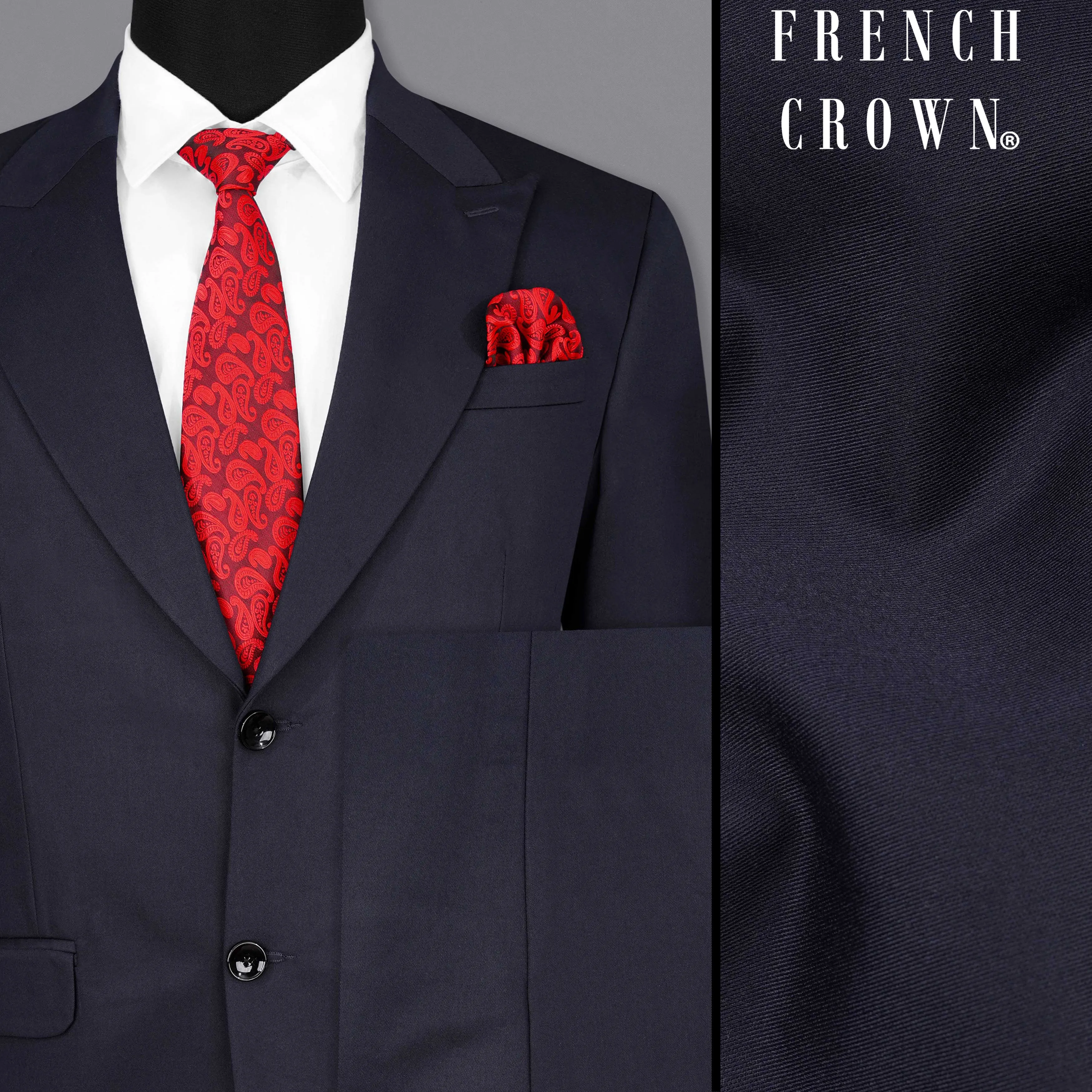 Haiti Blue Single Breasted Suit sold by French Crown
