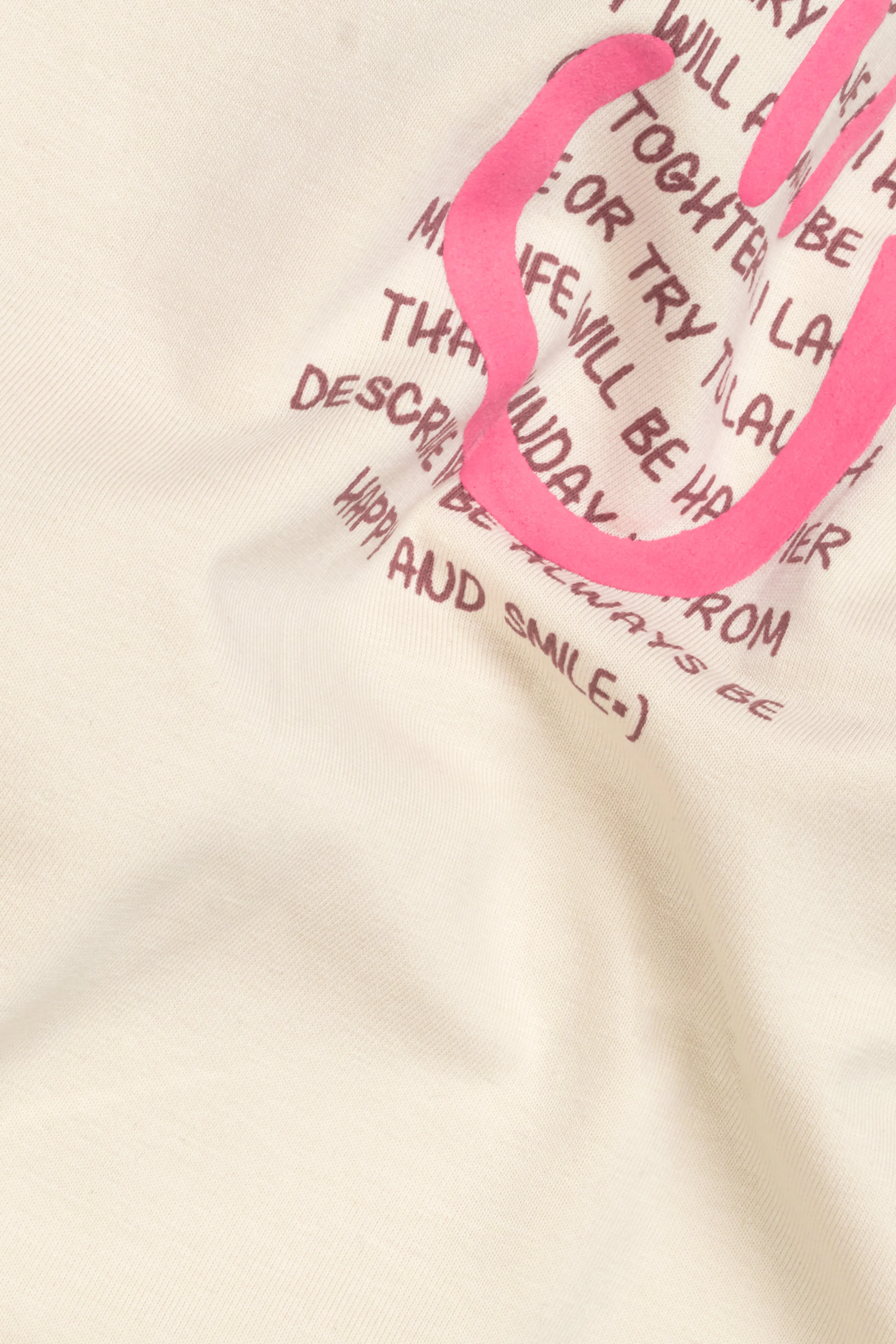 Almond Cream Printed Premium Cotton Oversized T-shirt sold by French Crown product image thumbnail 3