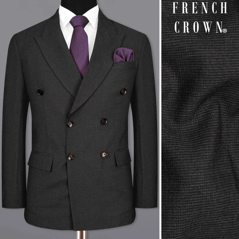 Piano Gray Double Breasted Blazer sold by French Crown