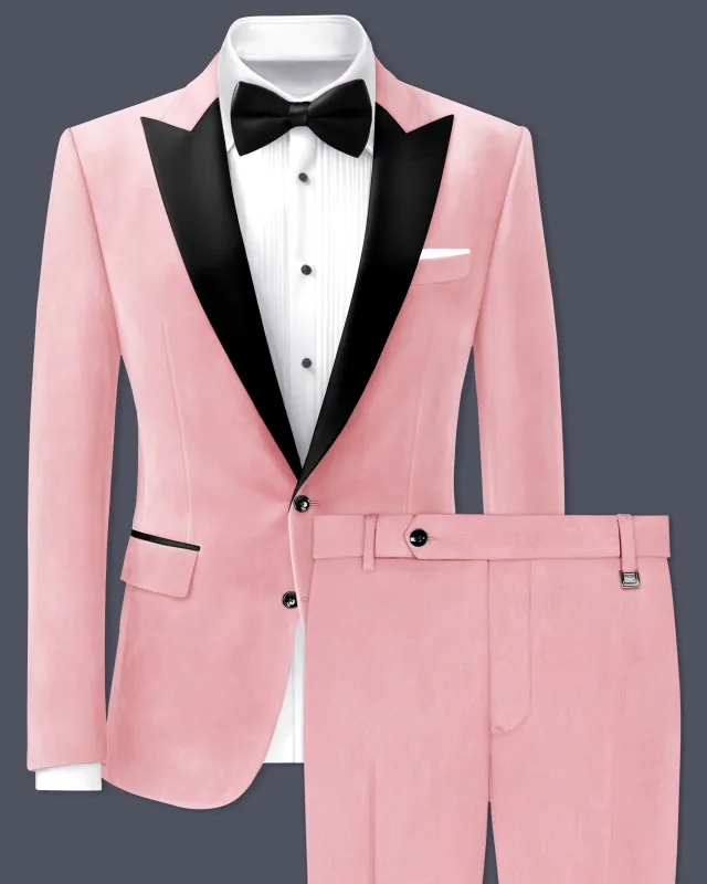 Rosivell-Careys Pink Velvet Peak Lapel Tuxedo Suit sold by French Crown