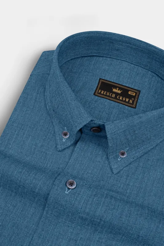Chambray Blue Royal Oxford Shirt sold by French Crown
