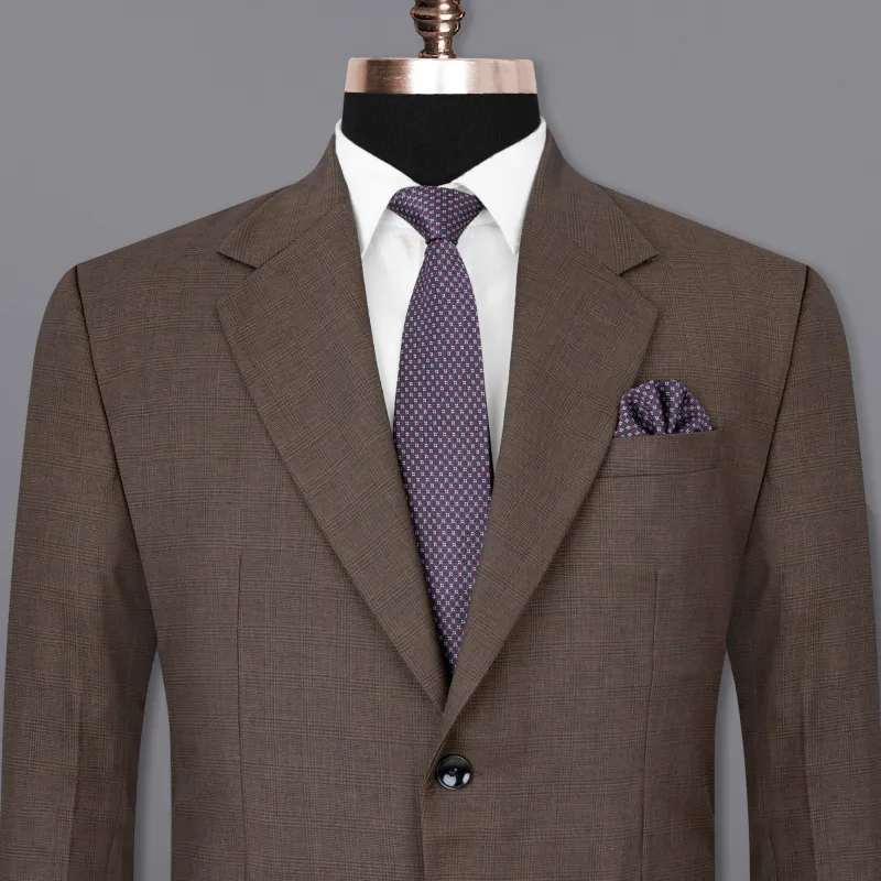 Irish Coffee Brown Plaid Blazer sold by French Crown