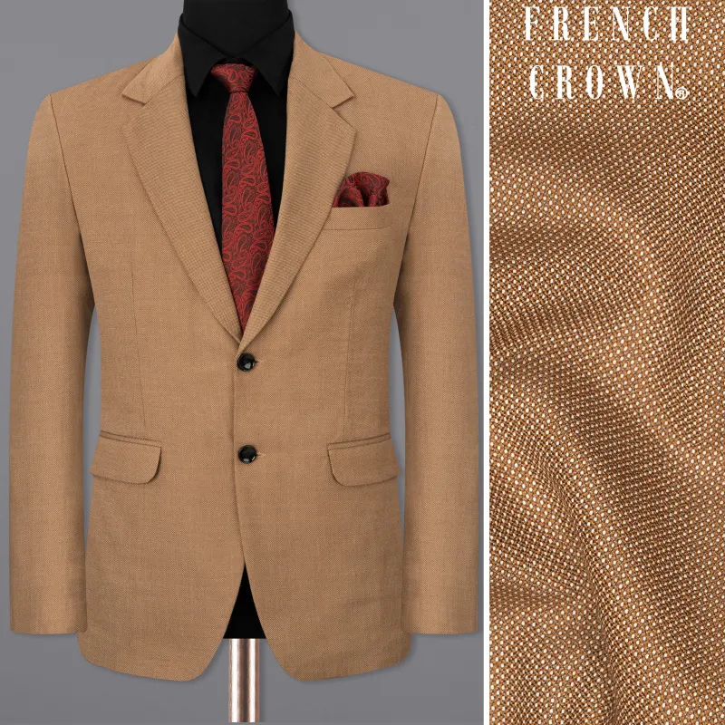 Brownish Dobby Textured Blazer sold by French Crown
