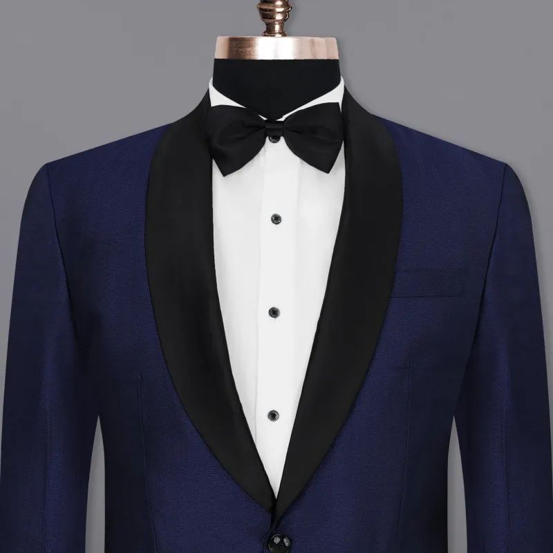 Cloud Burst Blue Designer Tuxedo Blazer made by French Crown