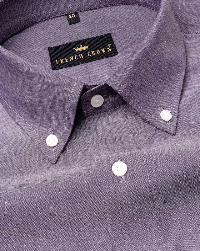 Dolphin Blue Chambray Button-Down Shirt sold by French Crown