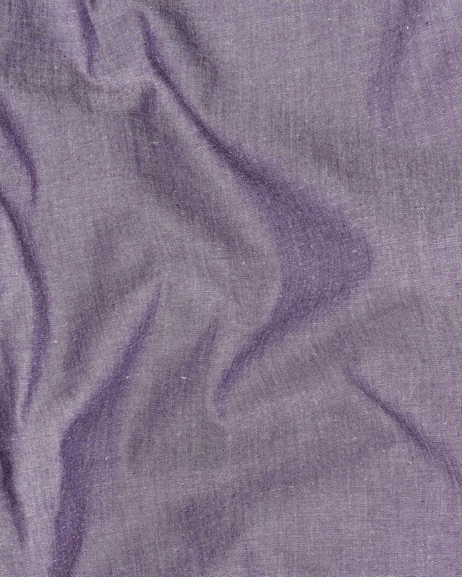 Dolphin Blue Chambray Button-Down Shirt sold by French Crown product image thumbnail 2