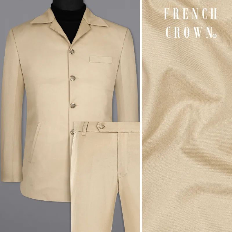 Calico Cream Subtle Sheen Designer Suit sold by French Crown