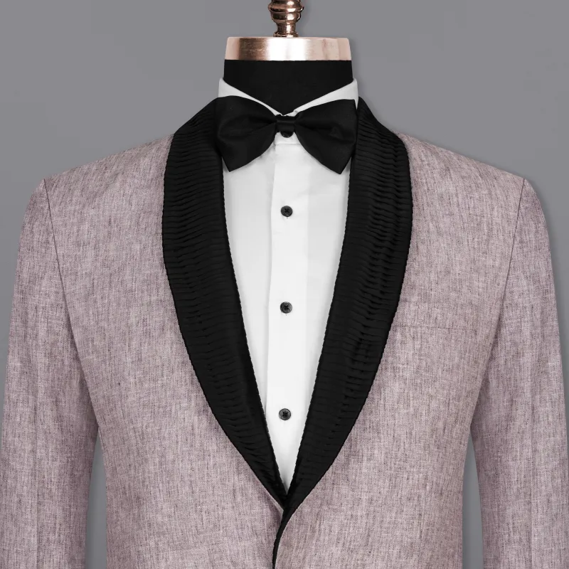 Bouquet Purple Luxurious Linen Tuxedo Blazer made by French Crown