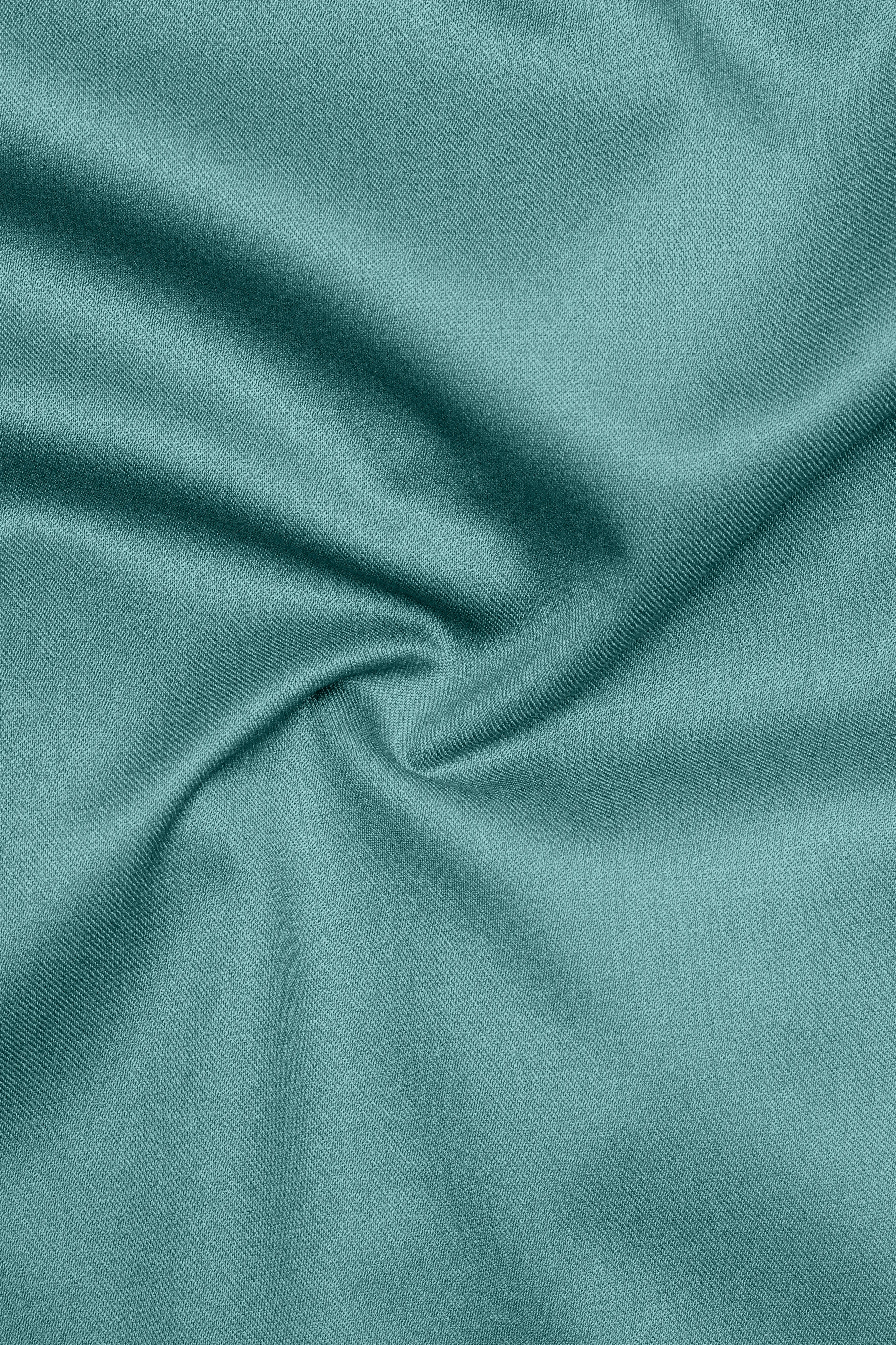 Travirid-Gothic Green Wool Rich Cross Placket Bandhgala Slight Stretch Suit sold by French Crown product image thumbnail 3