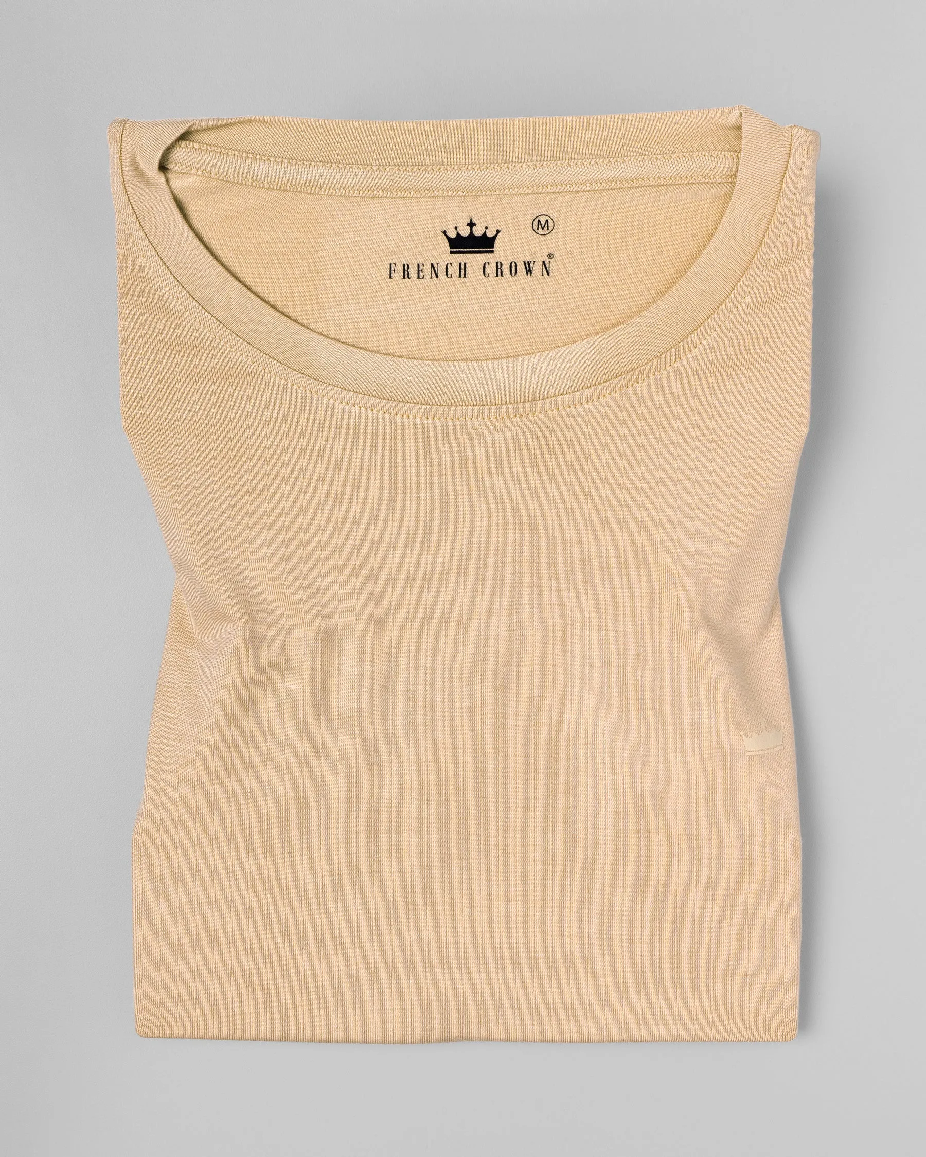 Pancho Light Brown Premium Viscose Summer T-shirt sold by French Crown product image thumbnail 2