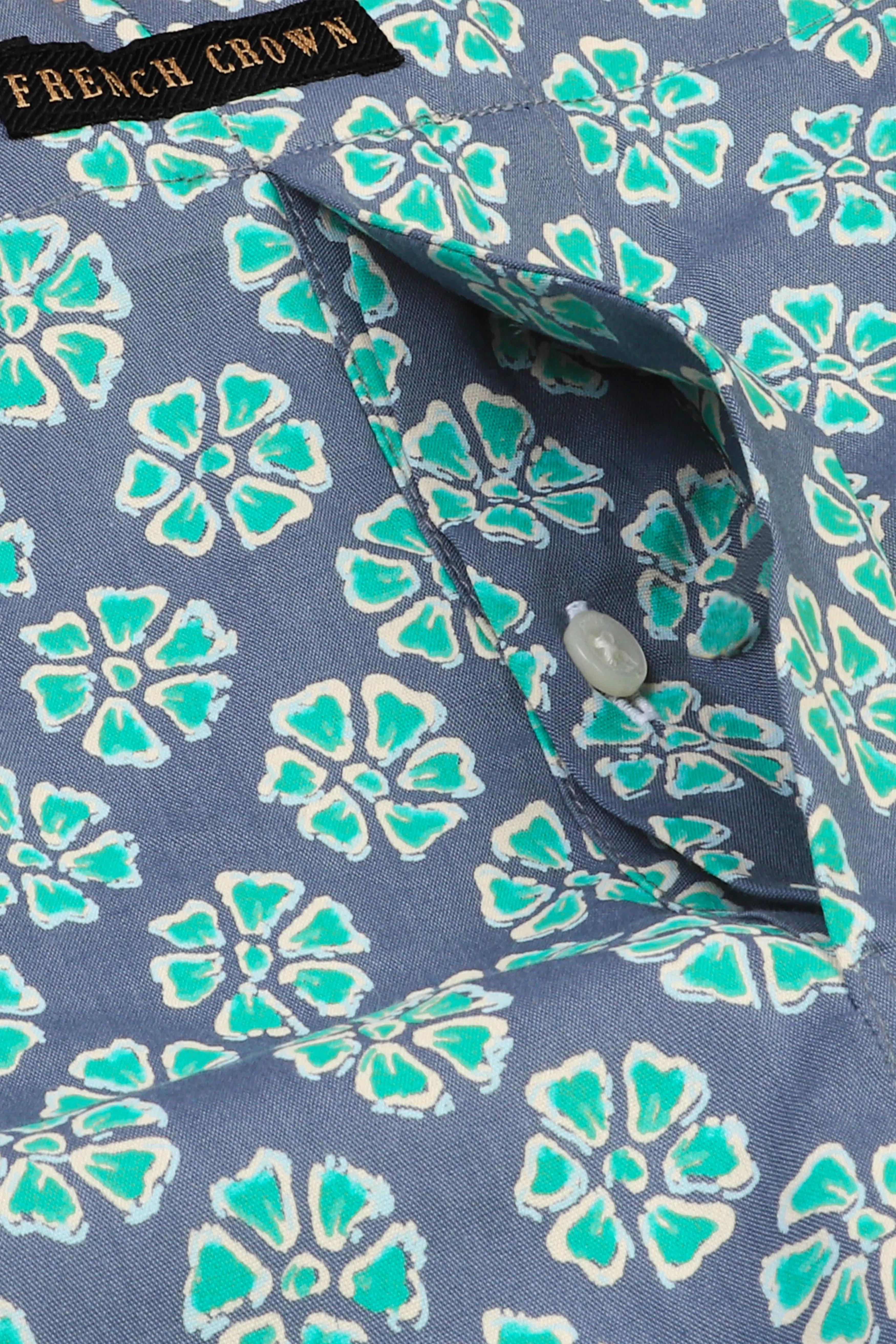 Grey Flower Printed Premium Super Soft Cotton Boxer sold by French Crown product image thumbnail 4