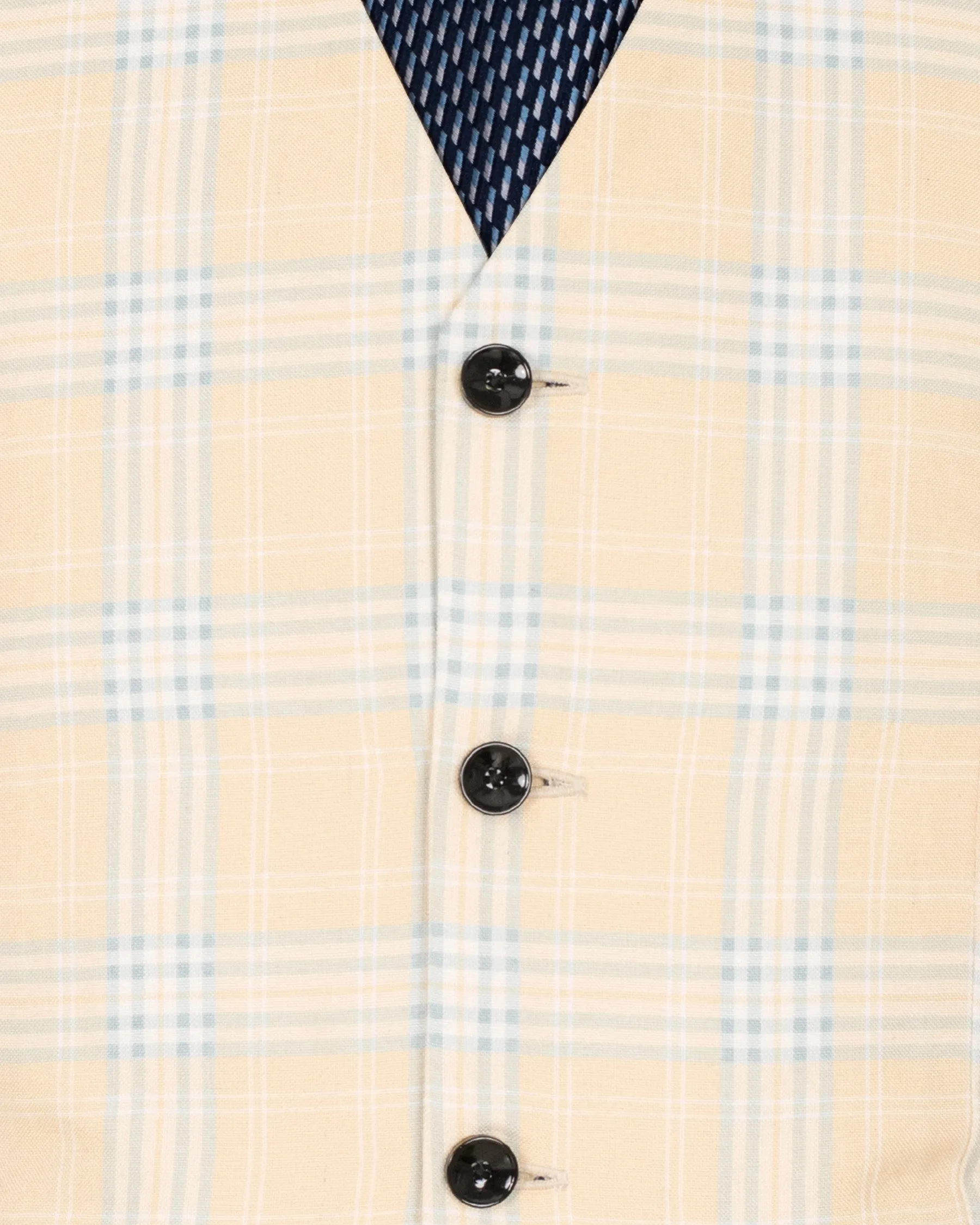 Karry Plaid Wool Rich Waistcoat sold by French Crown product image thumbnail 5