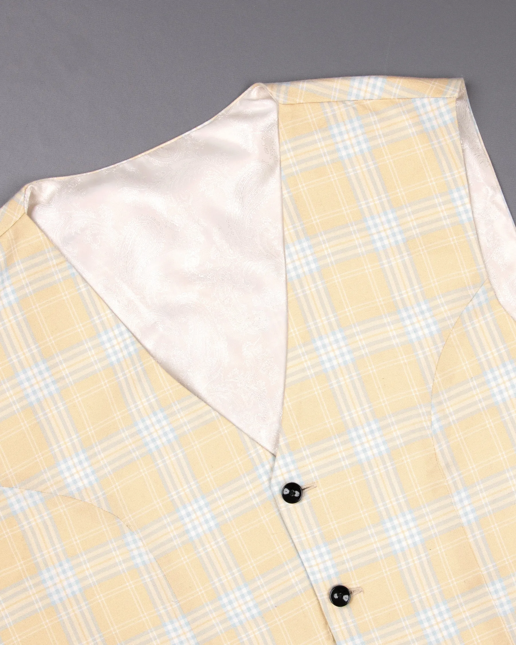 Karry Plaid Wool Rich Waistcoat sold by French Crown product image thumbnail 4