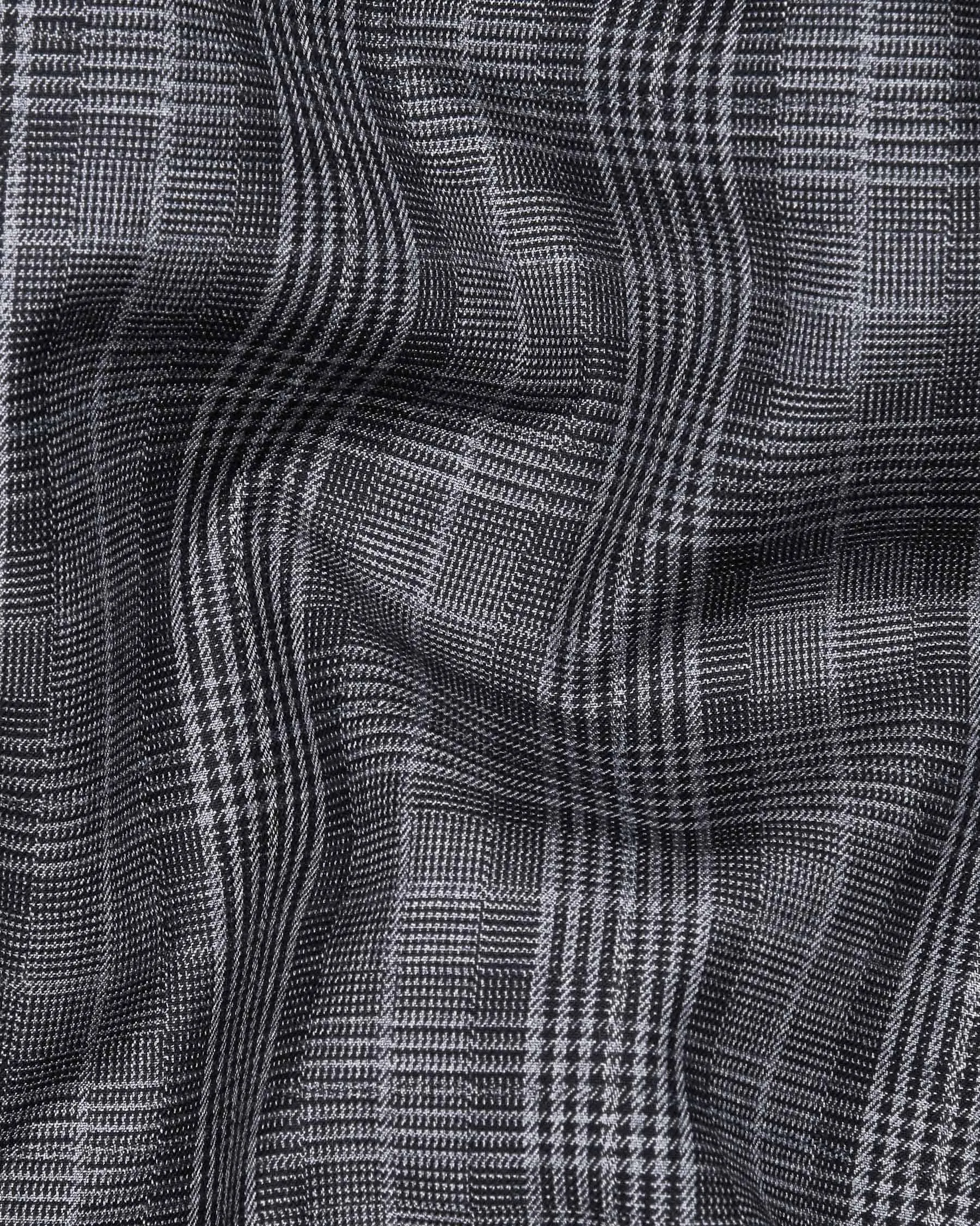 Fossil Grey Plaid Blazer sold by French Crown product image thumbnail 3