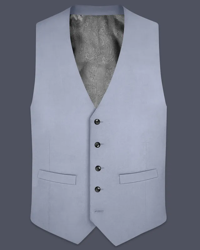 Silgrove-Loblolly Gray Wool Rich Slight Stretch Waistcoat sold by French Crown
