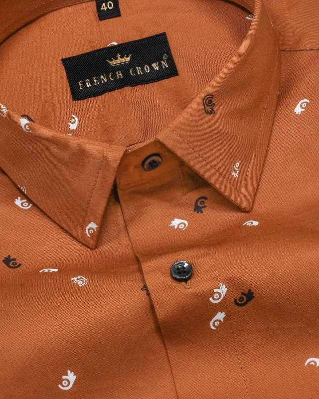 Bourbon Quirky Print Premium Cotton Shirt sold by French Crown