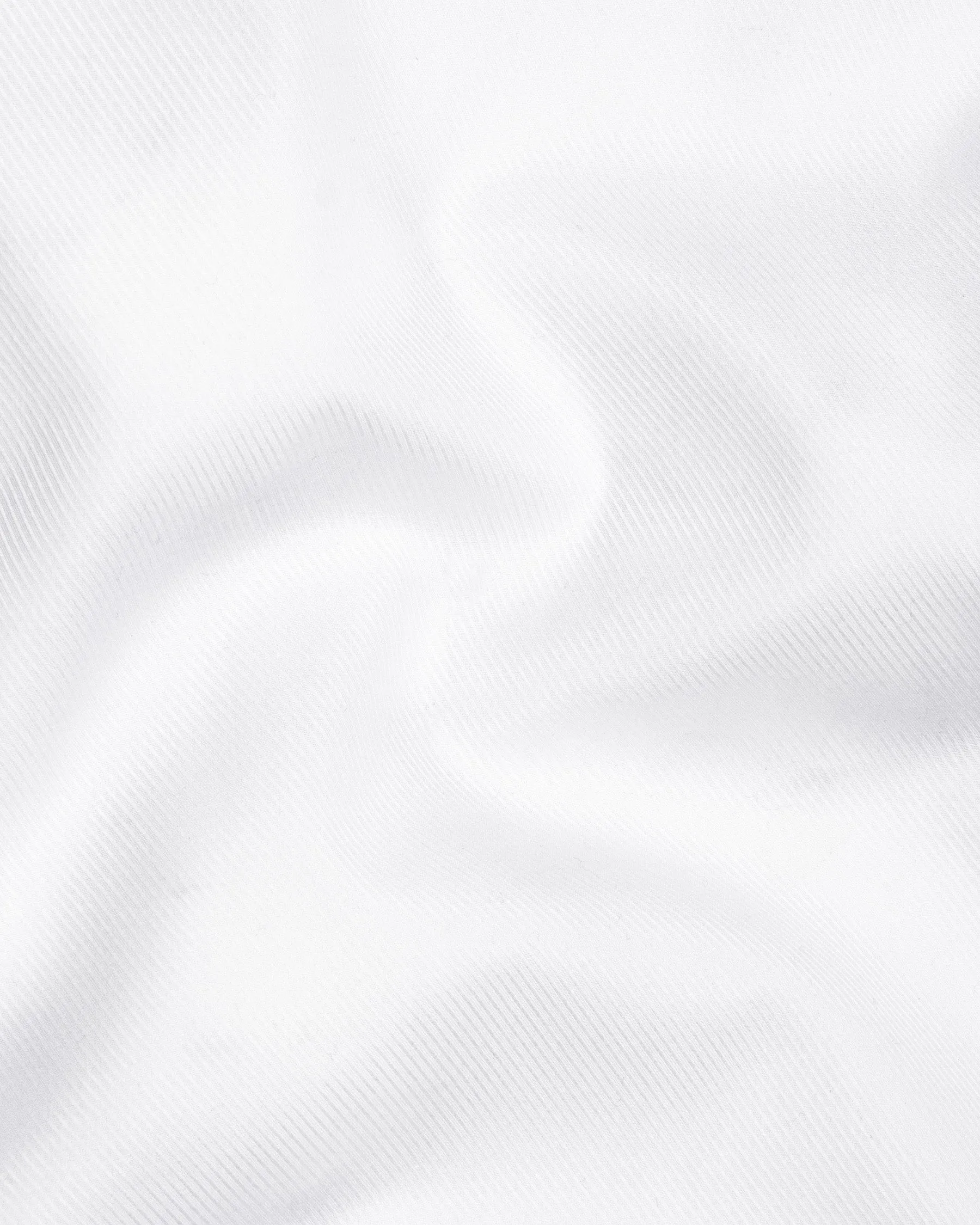 Bright White Diagonal Striped Twill Premium Cotton Shirt sold by French Crown product image thumbnail 2