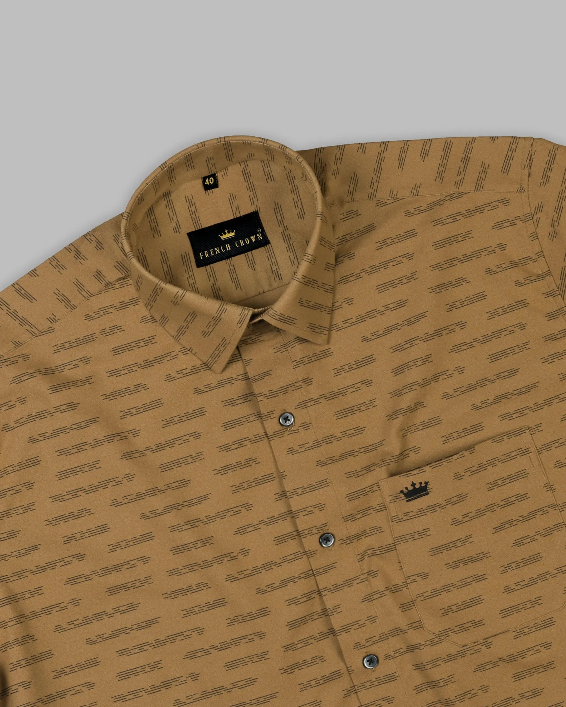 Sepia Brown Heavyweight Royal Oxford Shirt sold by French Crown product image thumbnail 4